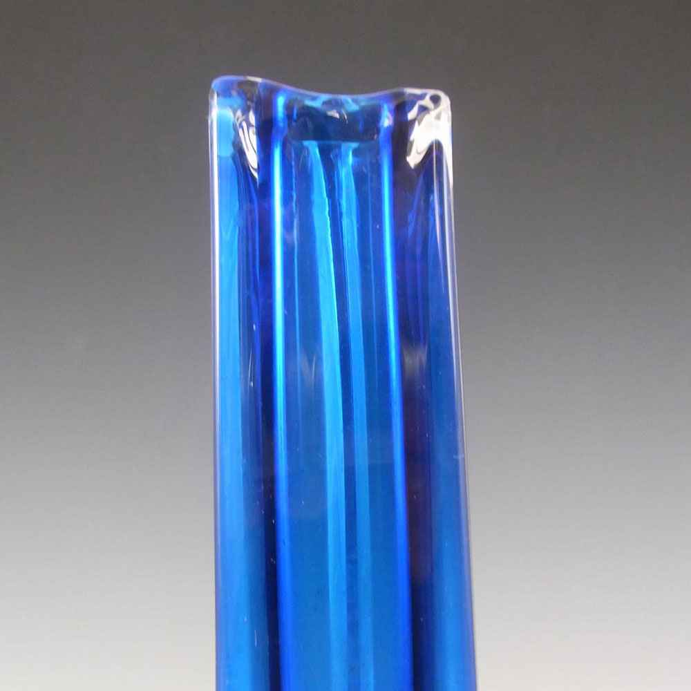 (image for) Whitefriars #9570 Baxter Cased Blue Glass Three Sided Vase - Click Image to Close