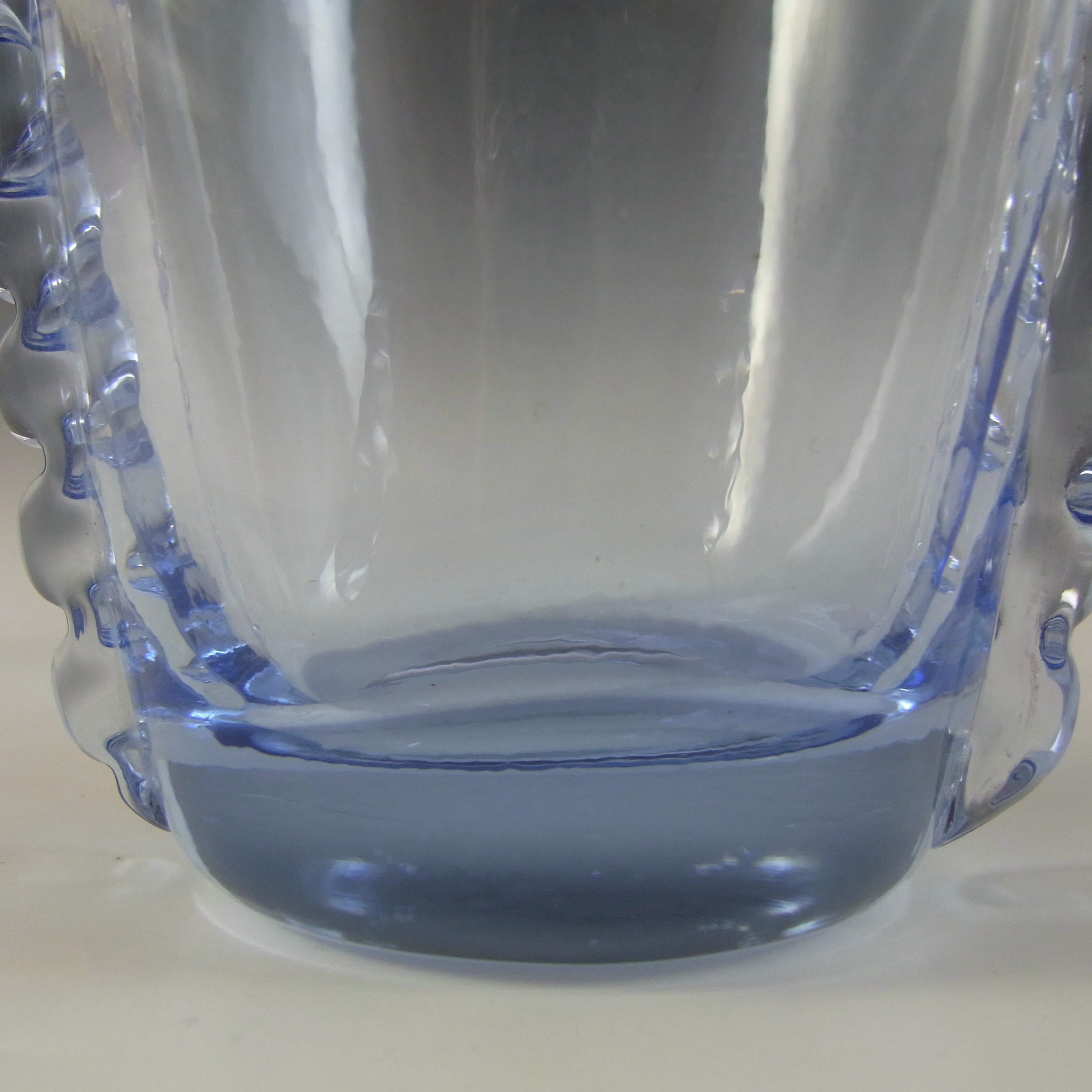 Whitefriars #9359 1950's Sapphire Blue Glass Vase - Click Image to Close