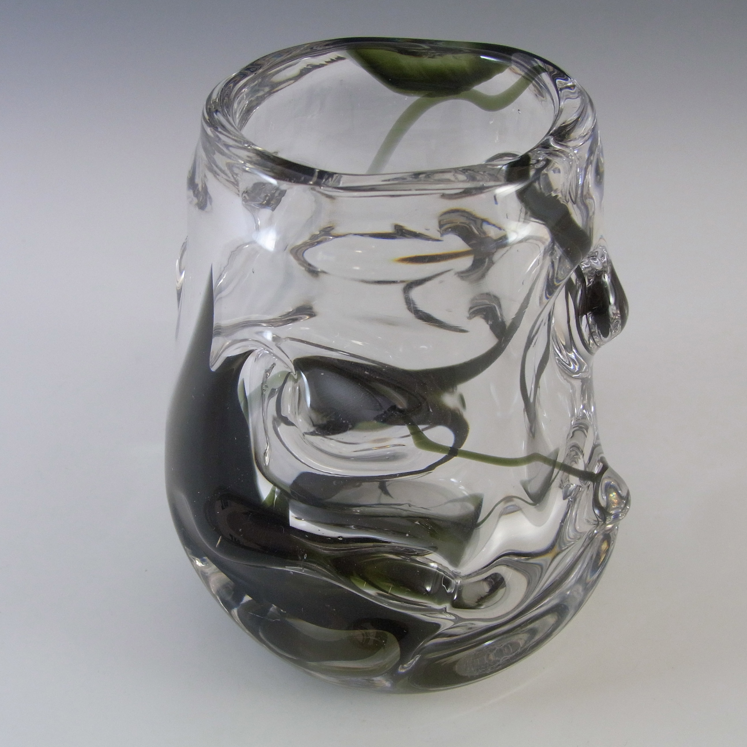 (image for) Whitefriars #9608 Wilson/Dyer Streaky Glass Knobbly Vase - Click Image to Close