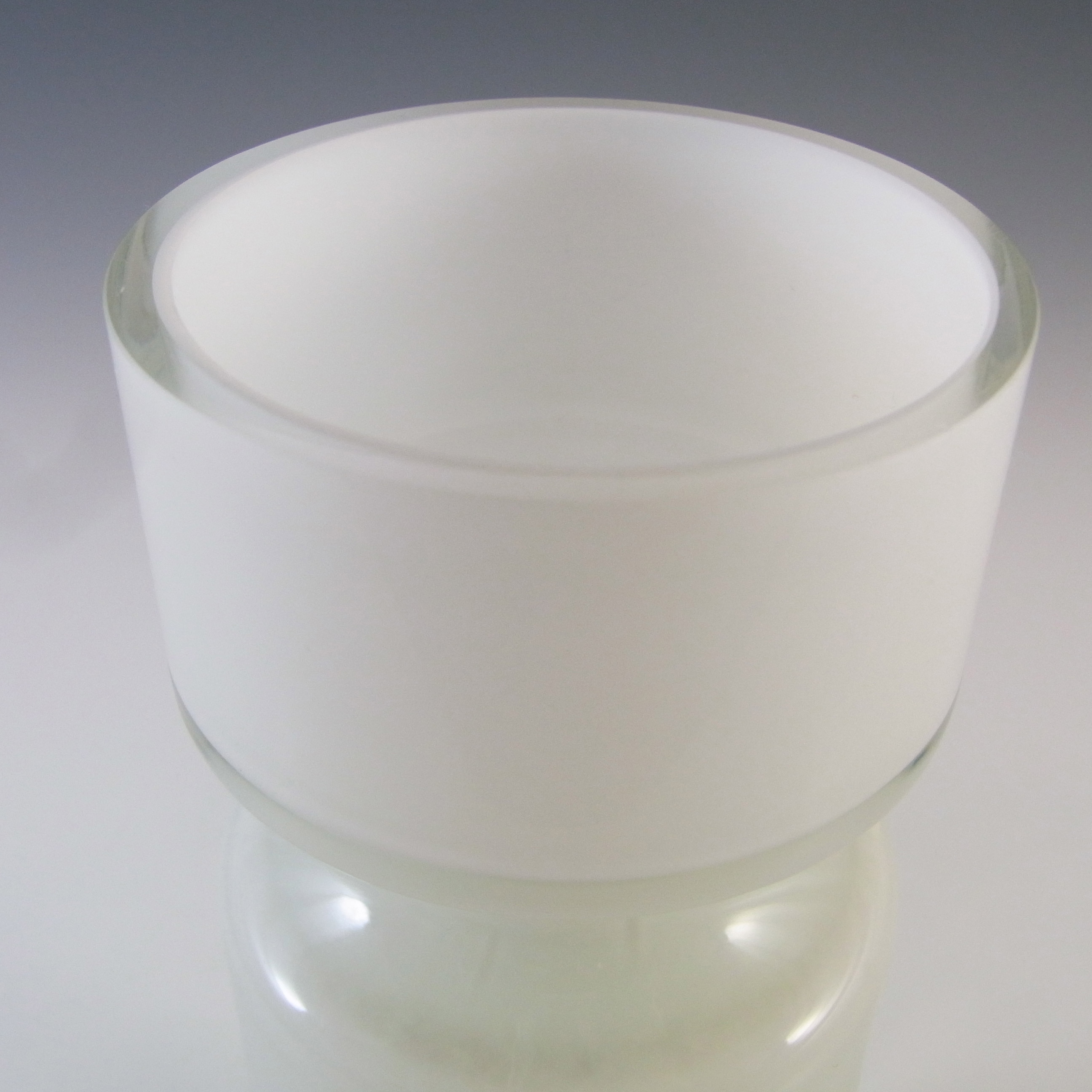 (image for) Alsterfors/Per Ström White & Green Vintage Glass Vase - Click Image to Close