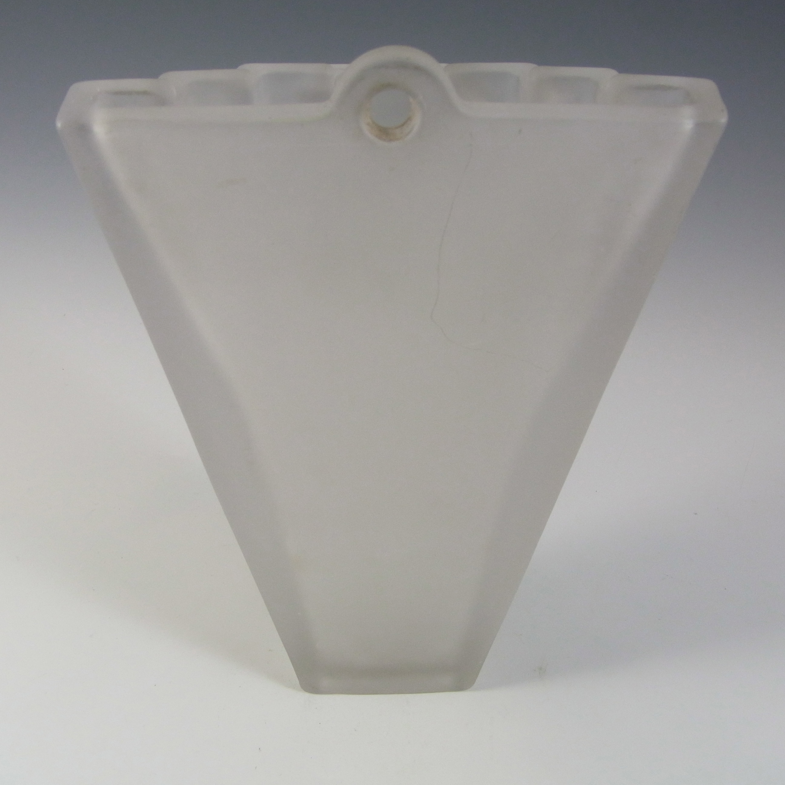 (image for) Bagley #334 Art Deco Frosted Glass Vintage 'Grantham' Wall Vase - Click Image to Close