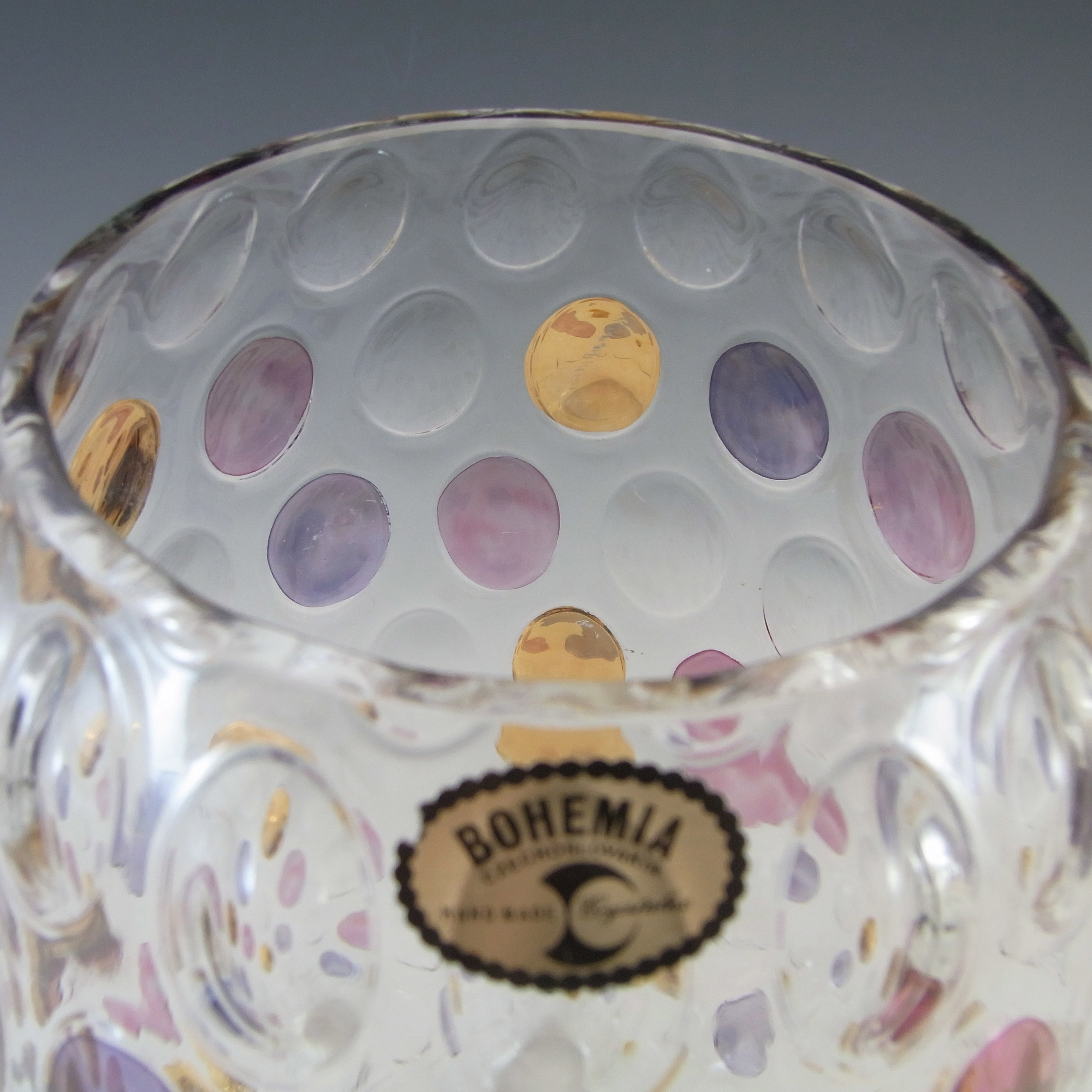Crystalex / Borske Sklo Czech Glass 'Nemo' Vase by Max Kannegiesser - Click Image to Close