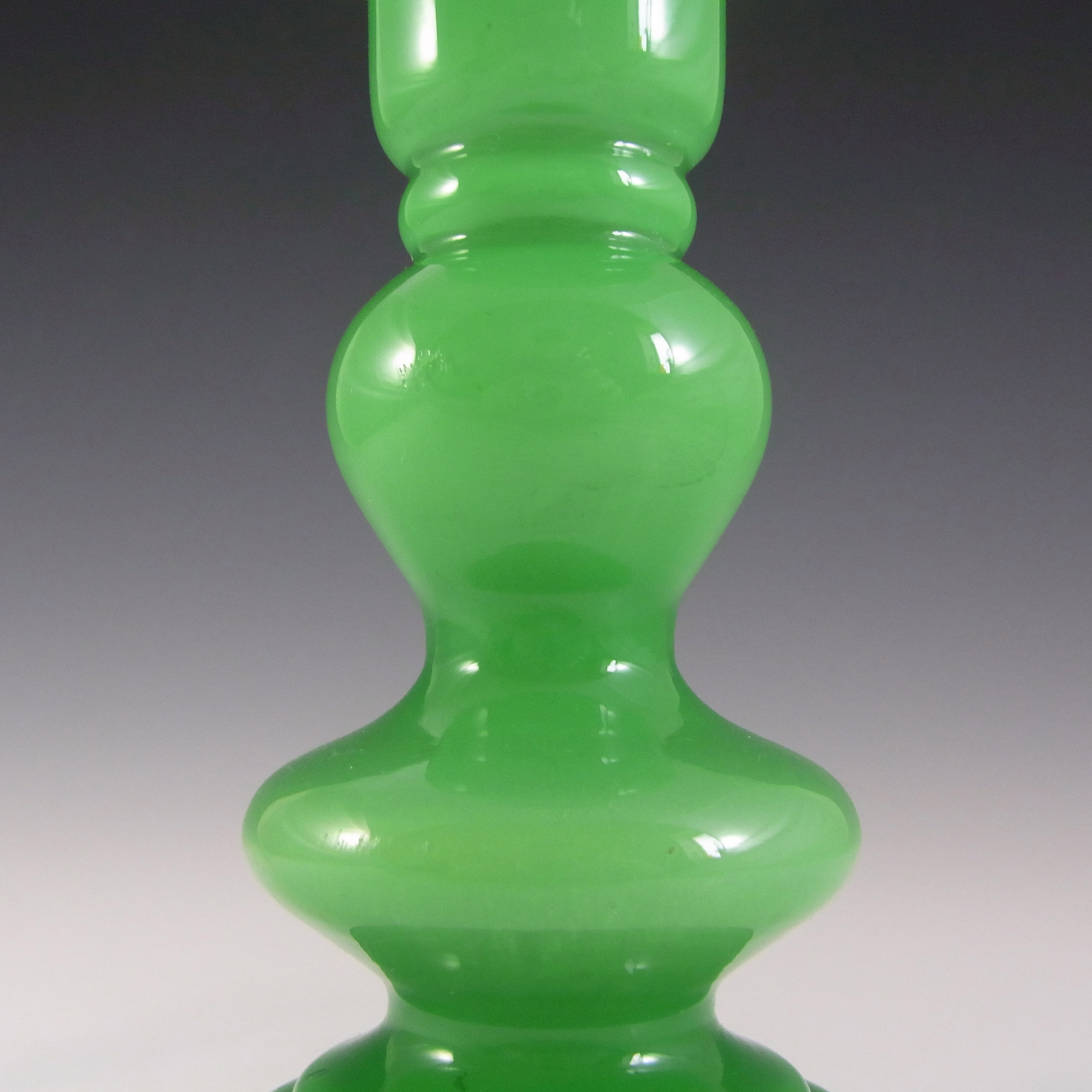 (image for) Japanese Green Cased Hooped Glass Vase - Swedish Style - Click Image to Close