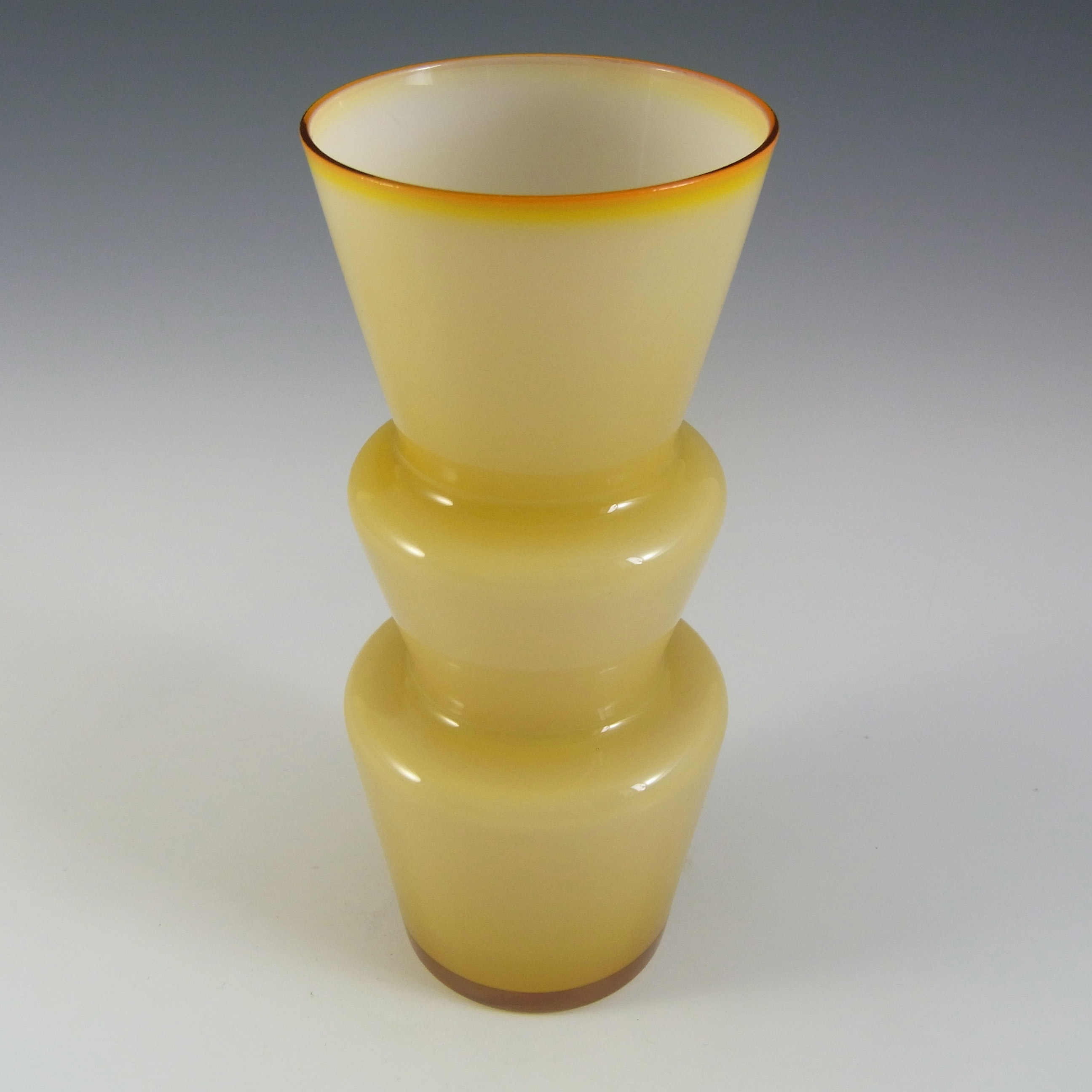 (image for) Lindshammar / Alsterbro Swedish Caramel Hooped Glass Vase - Click Image to Close