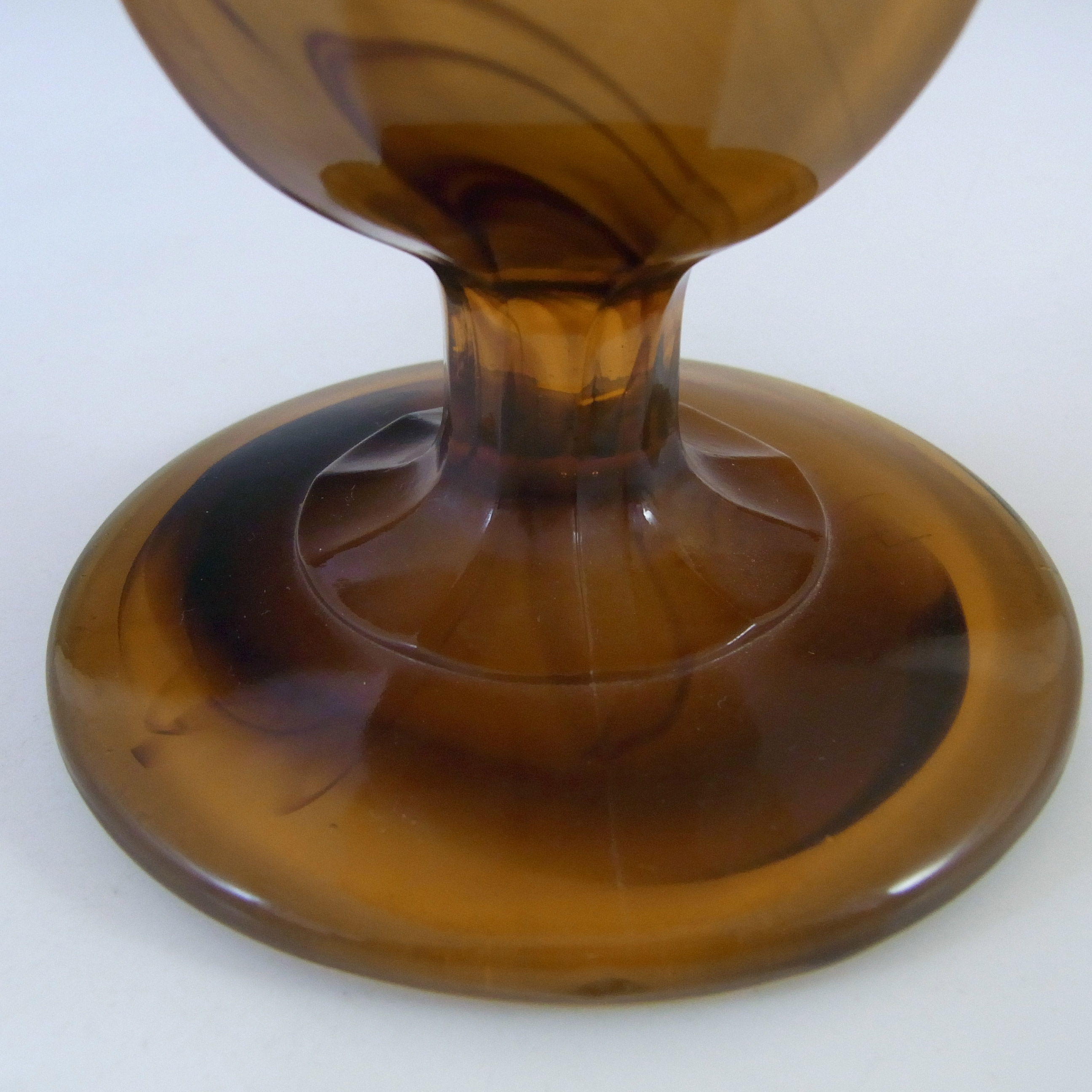 (image for) Davidson #293 Vintage Art Deco Amber Cloud Glass Vase - Click Image to Close