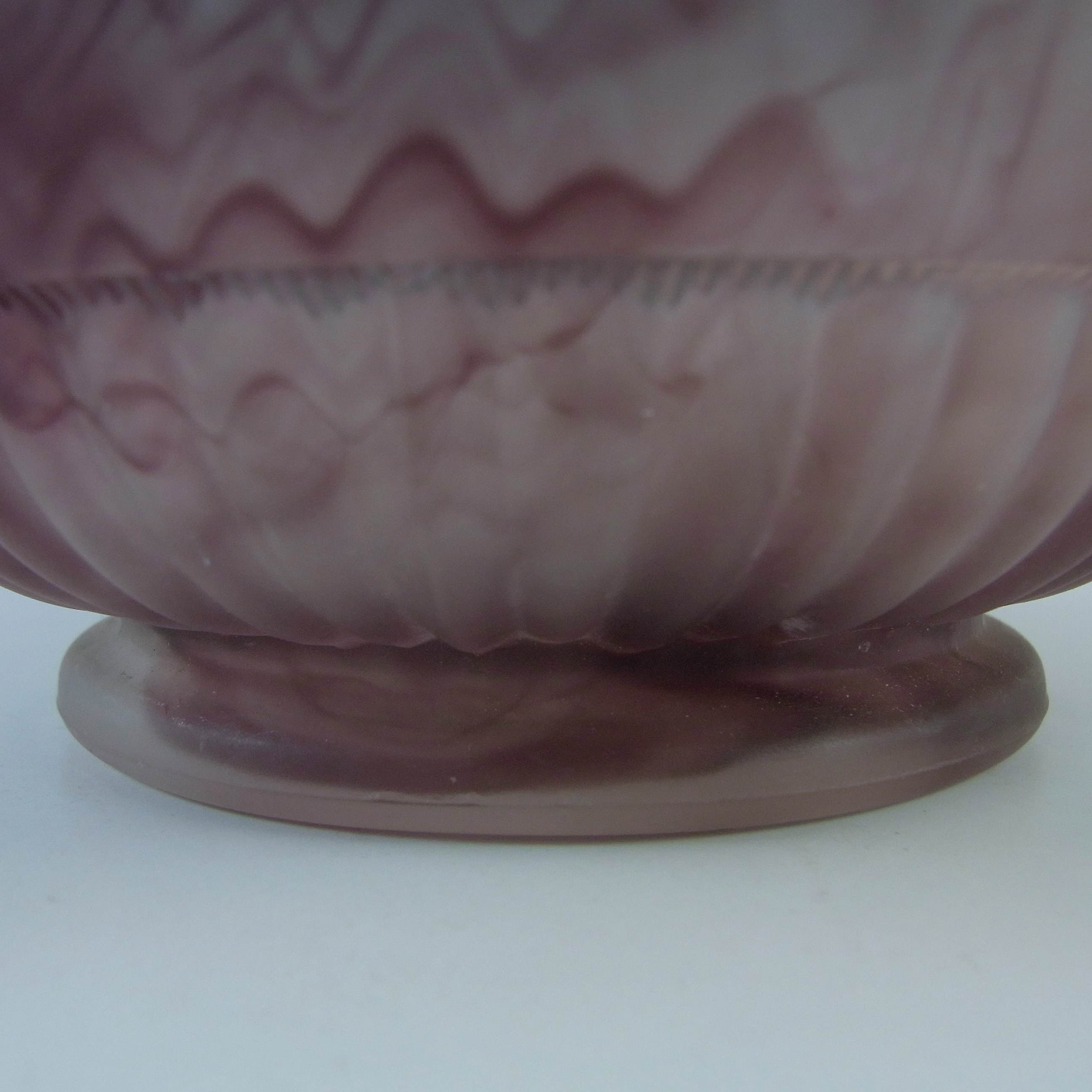 (image for) Davidson #1910SD Vintage Art Deco Purple Cloud Glass Bowl - Click Image to Close