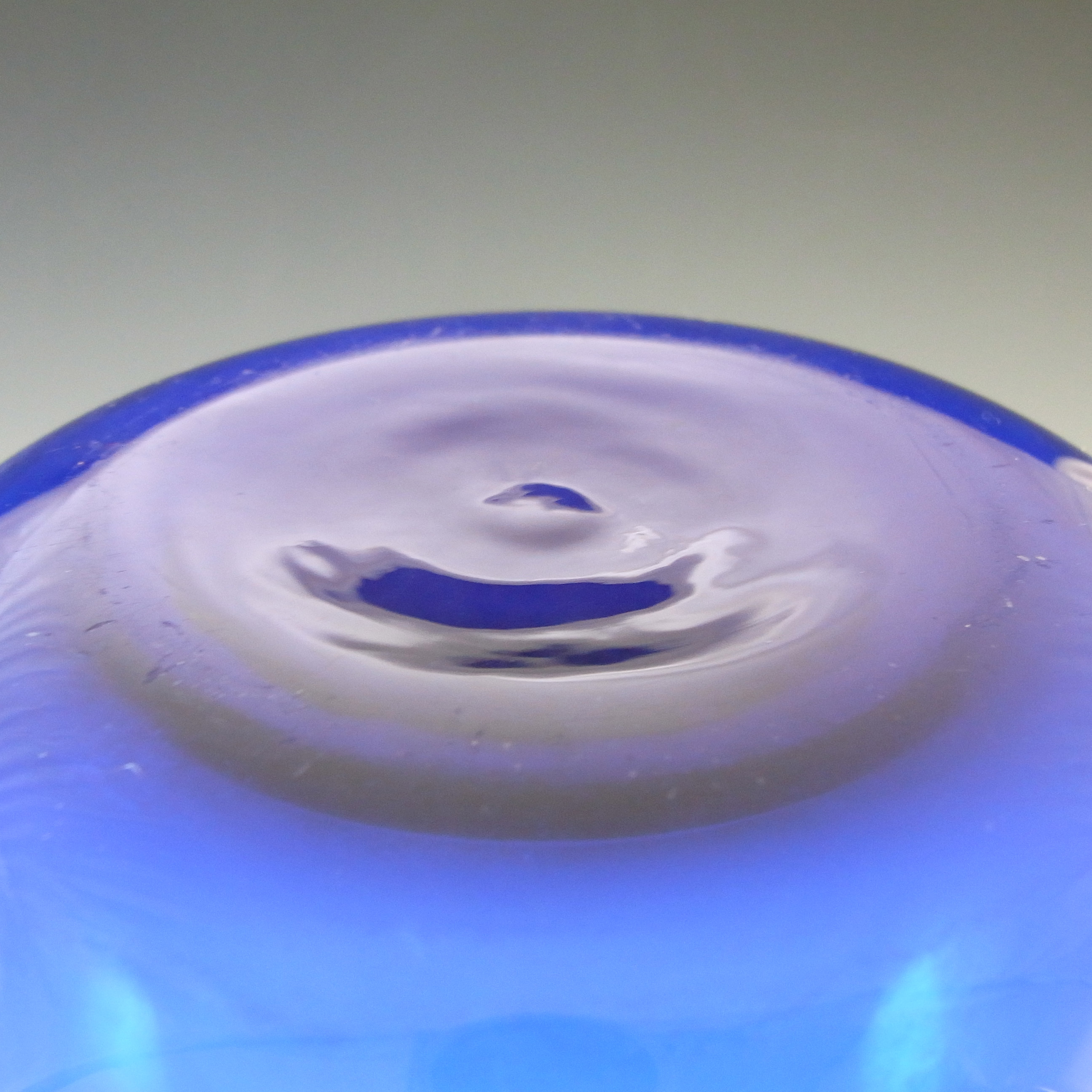 (image for) Elme Swedish/Scandinavian Blue Uncased Glass 13" Vase - Click Image to Close