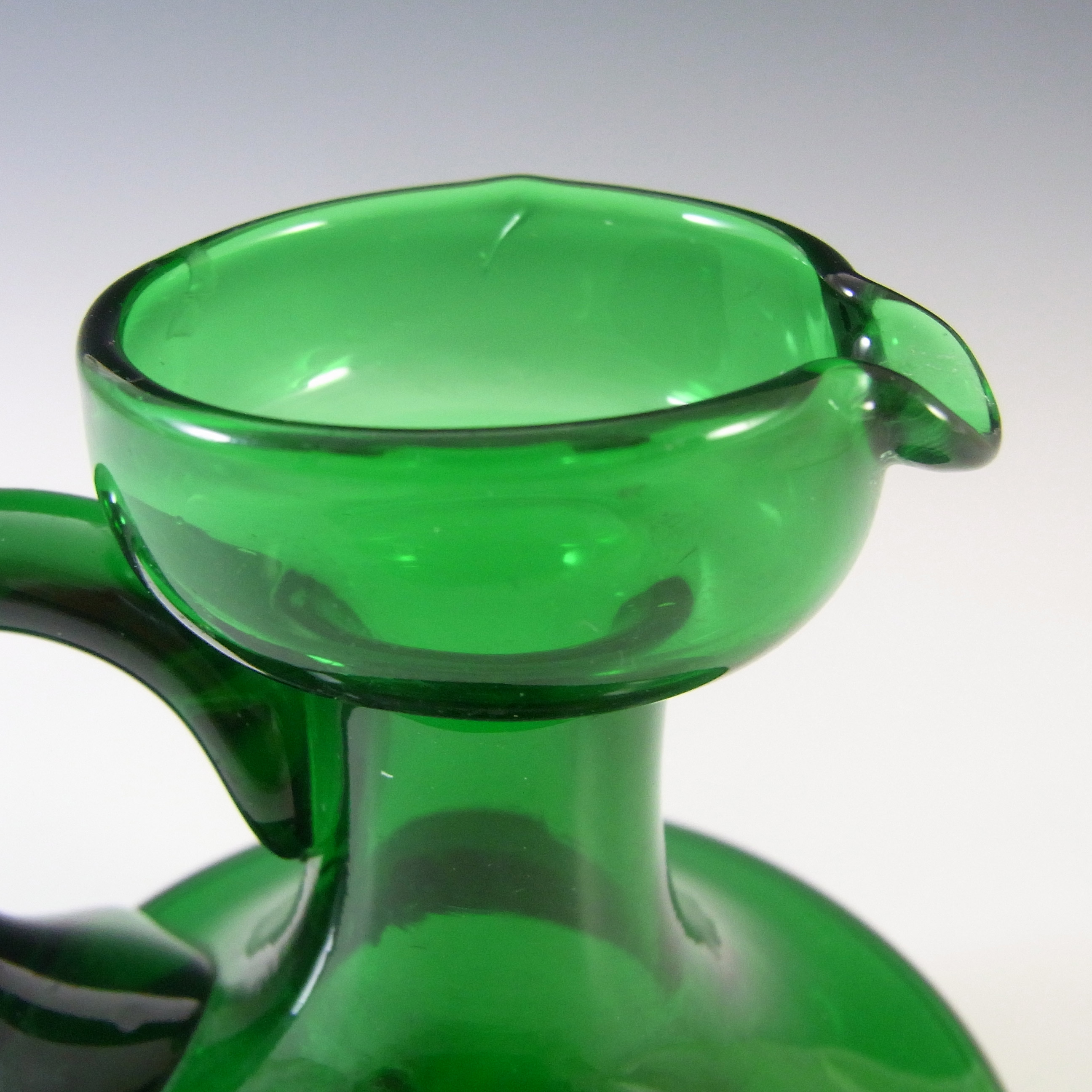 (image for) Empoli Verde Italian Green Glass Dimpled Jug/Pitcher - Click Image to Close