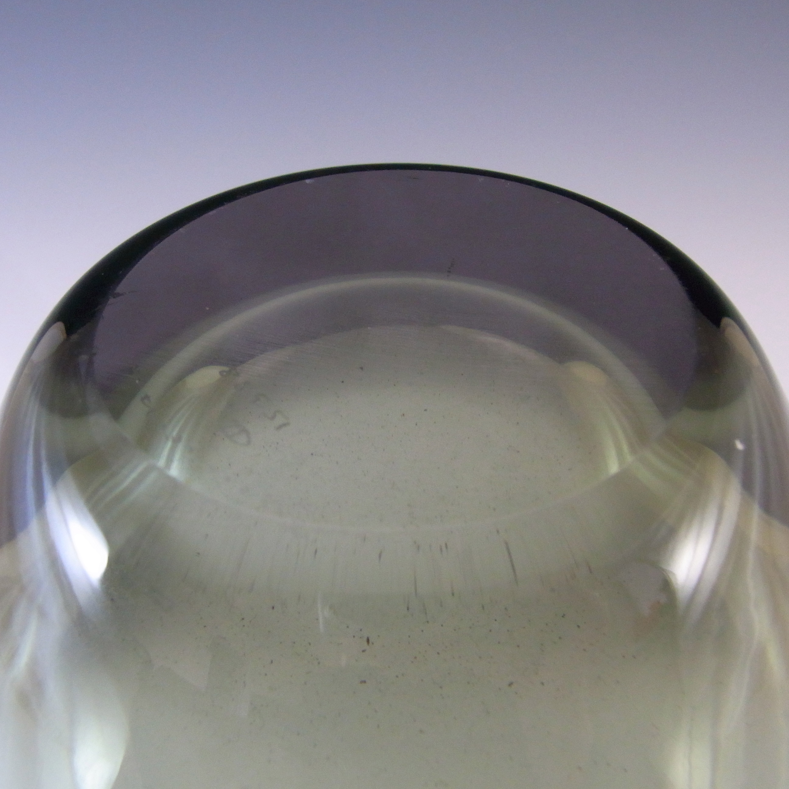 (image for) Holmegaard #15388 Per Lutken Smoky Glass 'Hellas' Vase - Signed - Click Image to Close