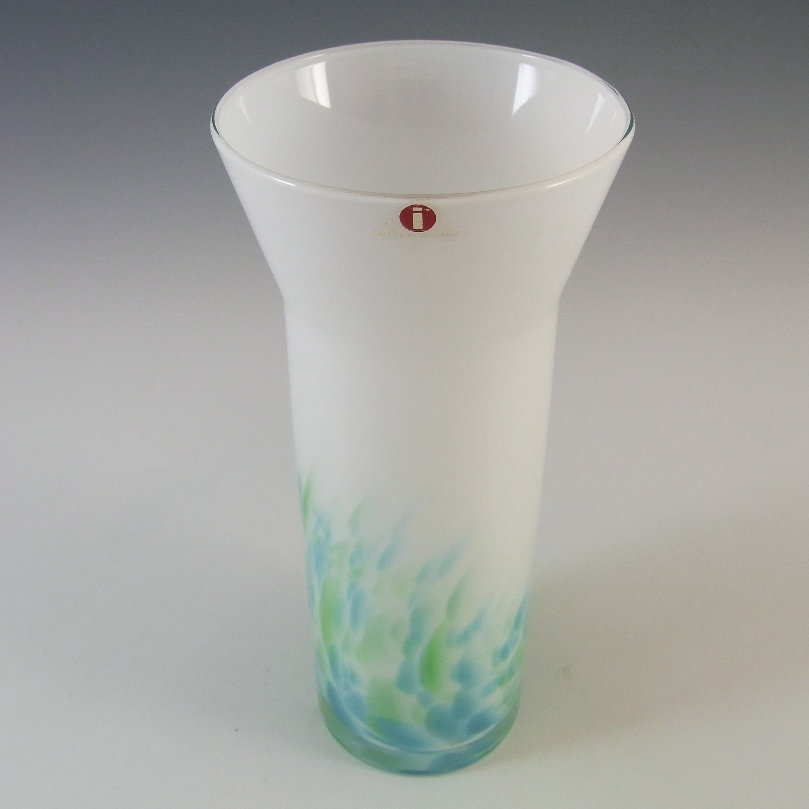 LABELLED Iittala Glass Akvarelli Vase by Mikko Karppanen - Click Image to Close