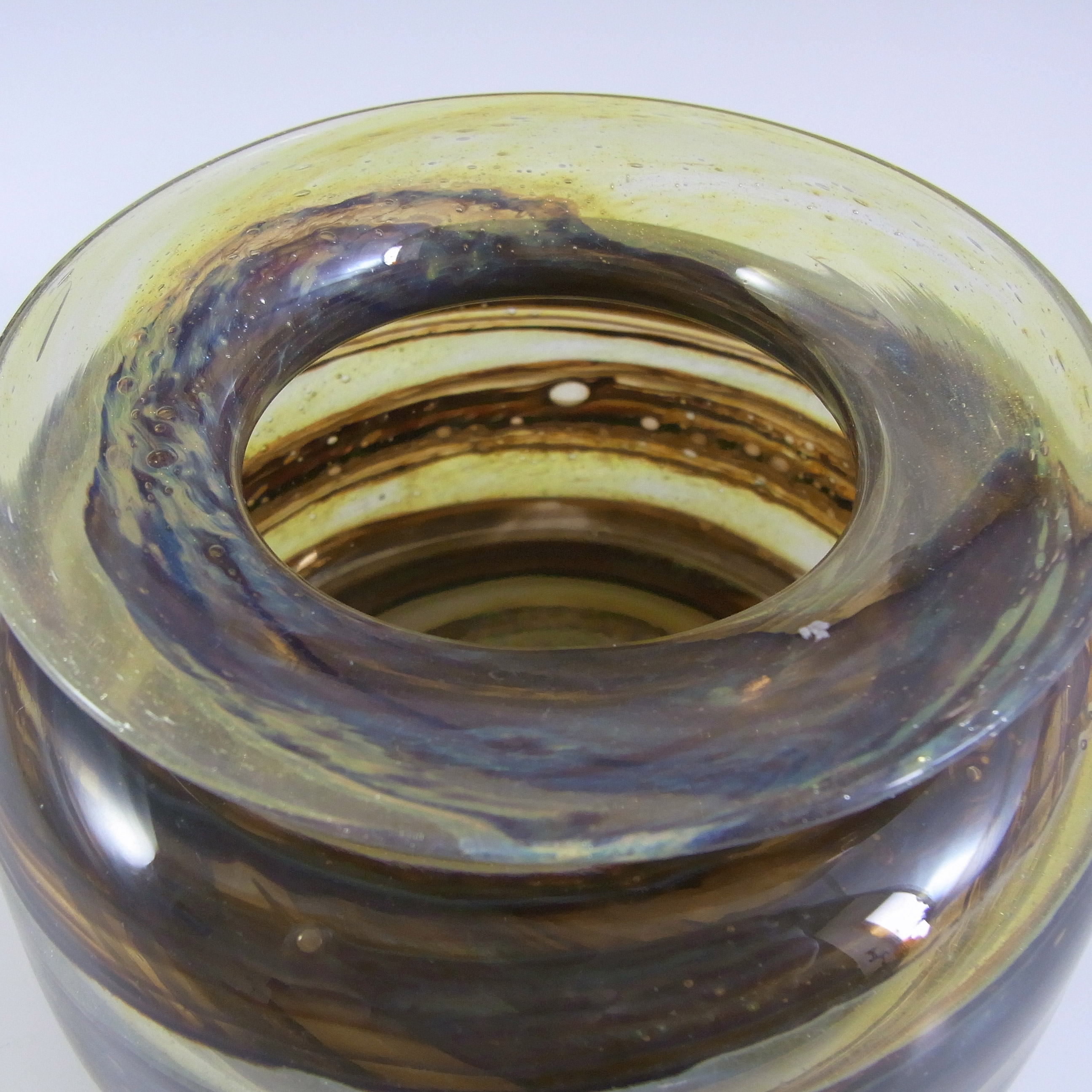 (image for) Isle of Wight Studio Tortoiseshell Glass Vase by Michael Harris - Click Image to Close