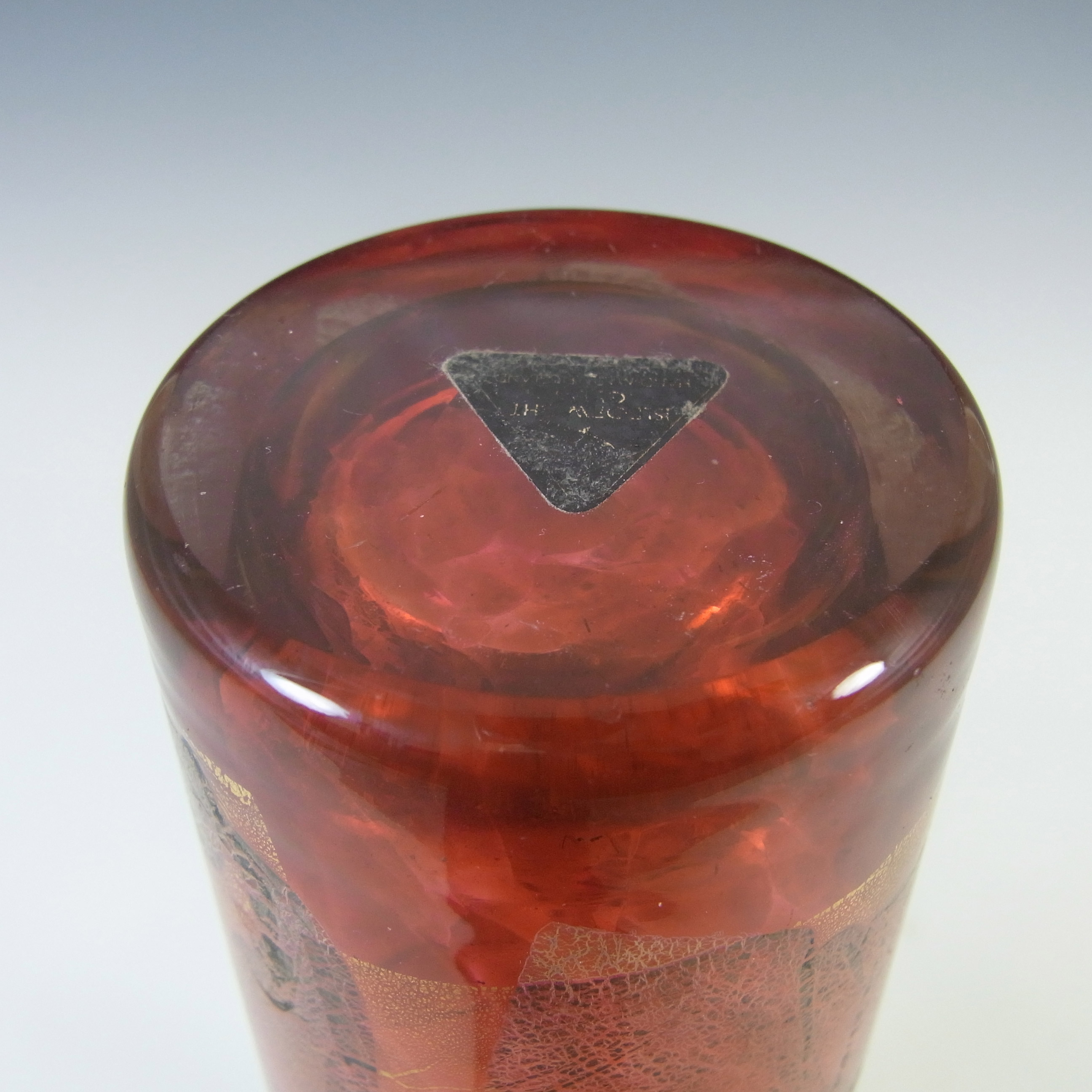 (image for) Isle of Wight Studio/Harris 'Azurene Pink' Glass Vase - Click Image to Close