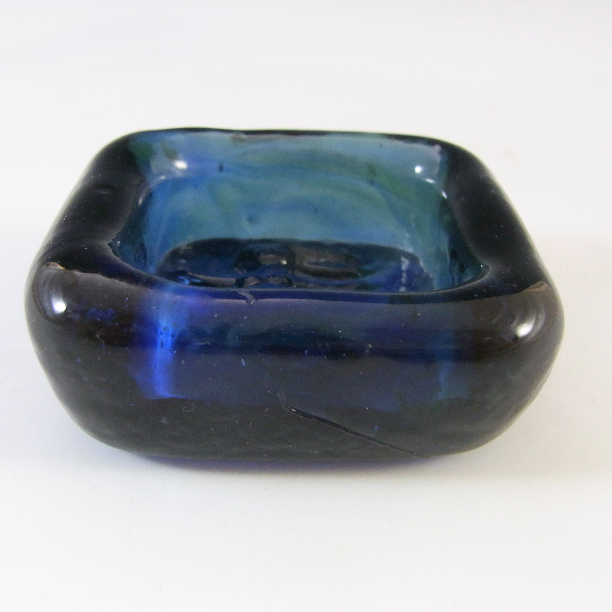 (image for) Kosta Boda Swedish Blue Glass Mermaid Bowl by Erik Hoglund - Click Image to Close