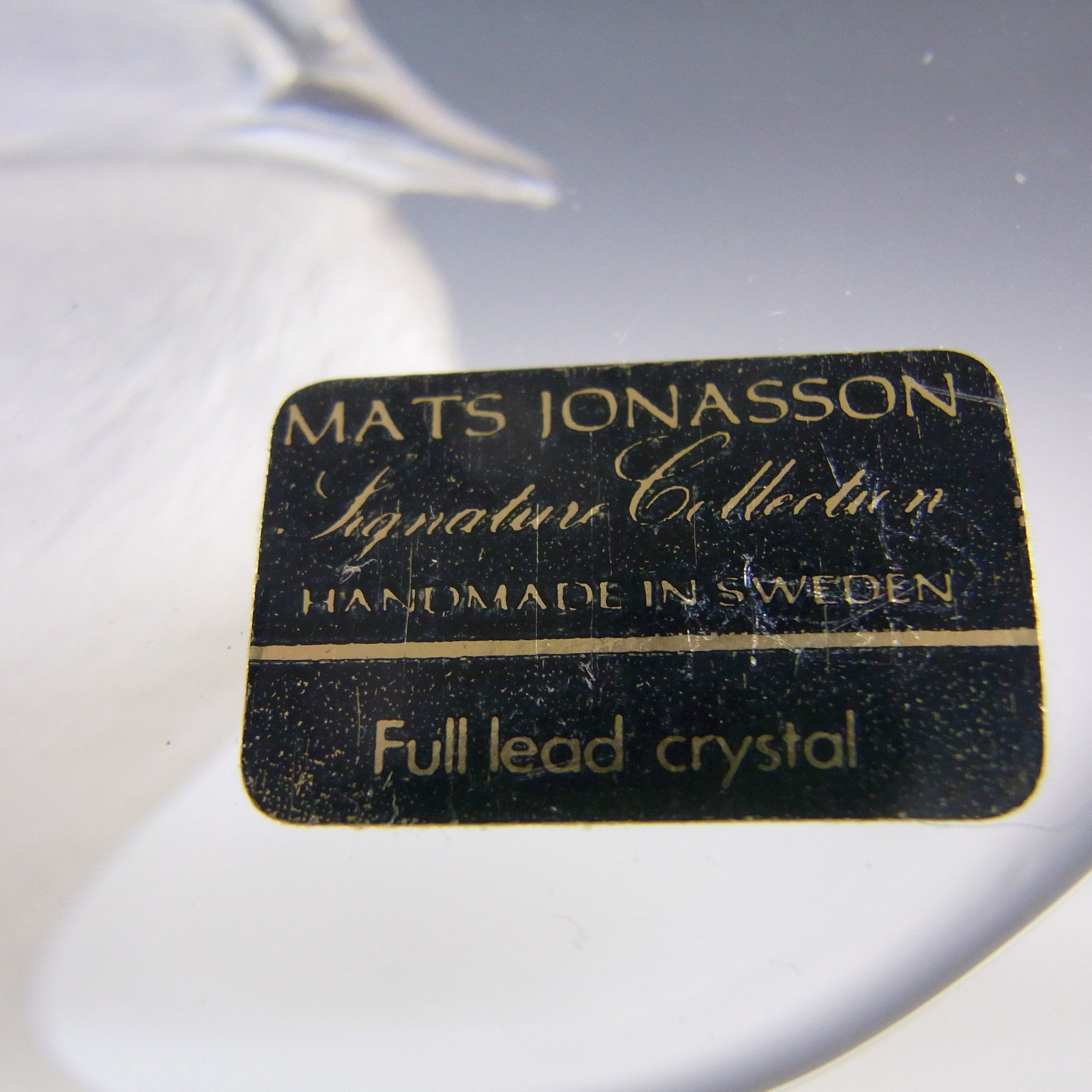 (image for) Mats Jonasson #3190 Swedish Glass Duckling Paperweight - Boxed - Click Image to Close