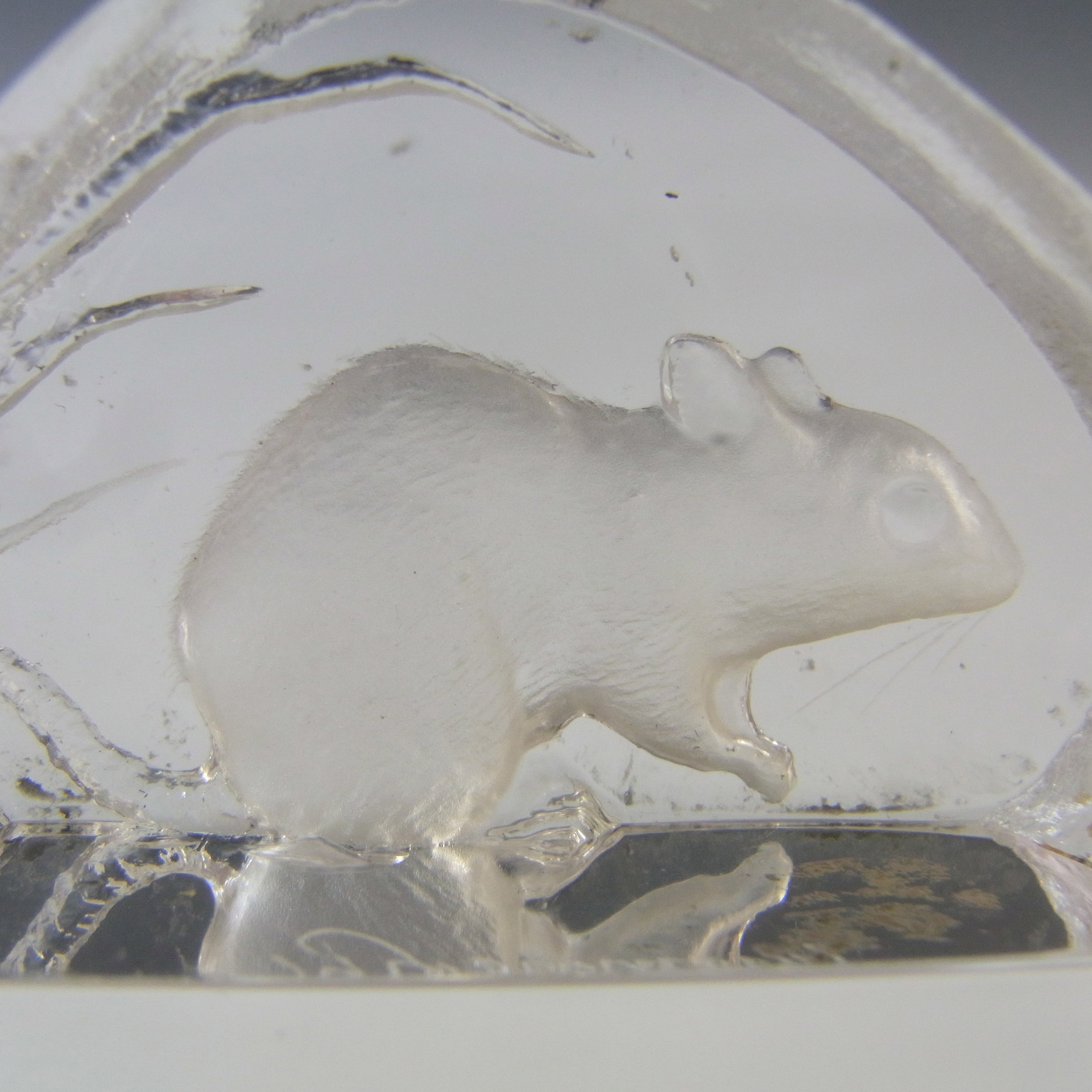 (image for) Mats Jonasson Swedish Glass Mouse Paperweight - Boxed - Click Image to Close