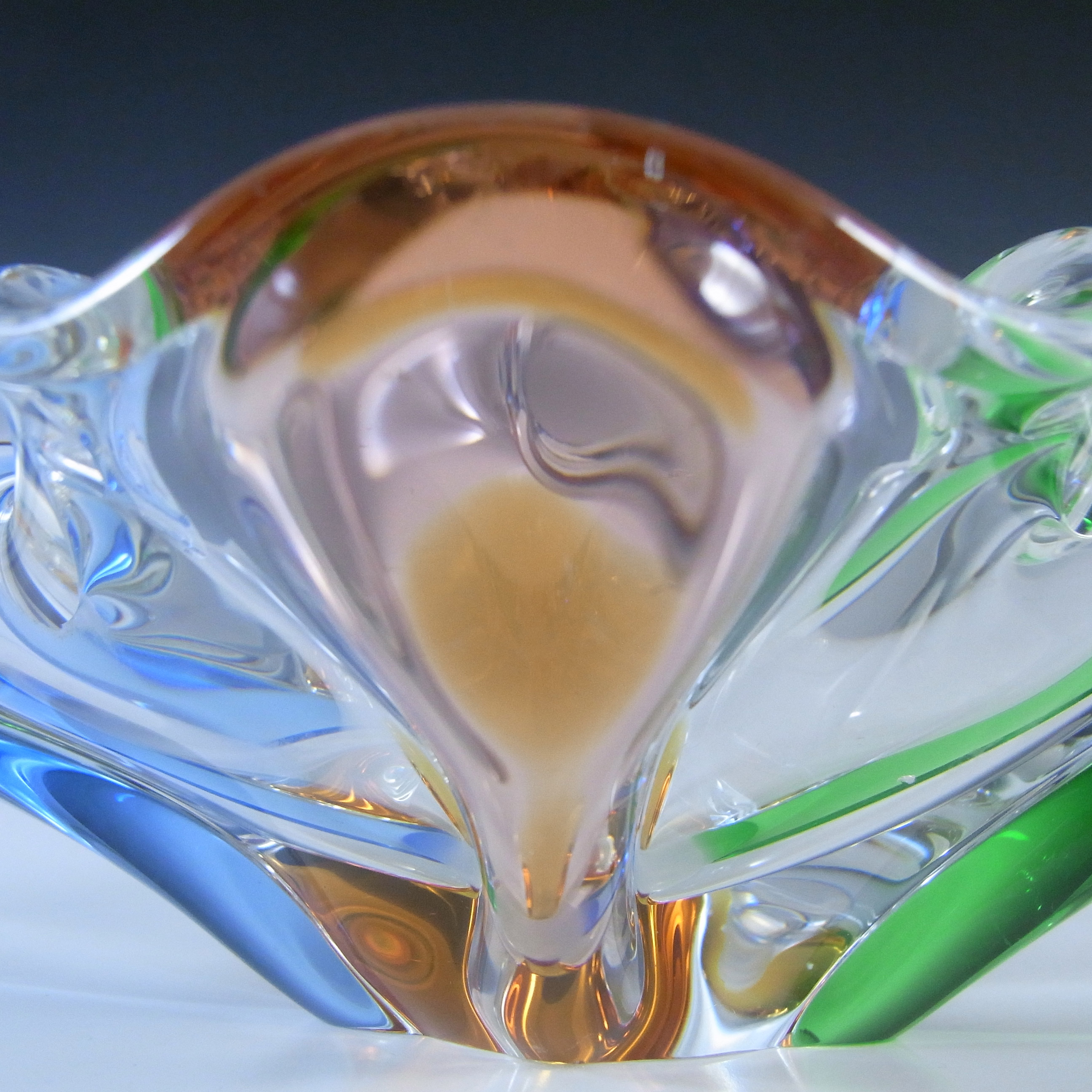 Mstisov Vintage Czech Glass Rhapsody Bowl by Frantisek Zemek - Click Image to Close