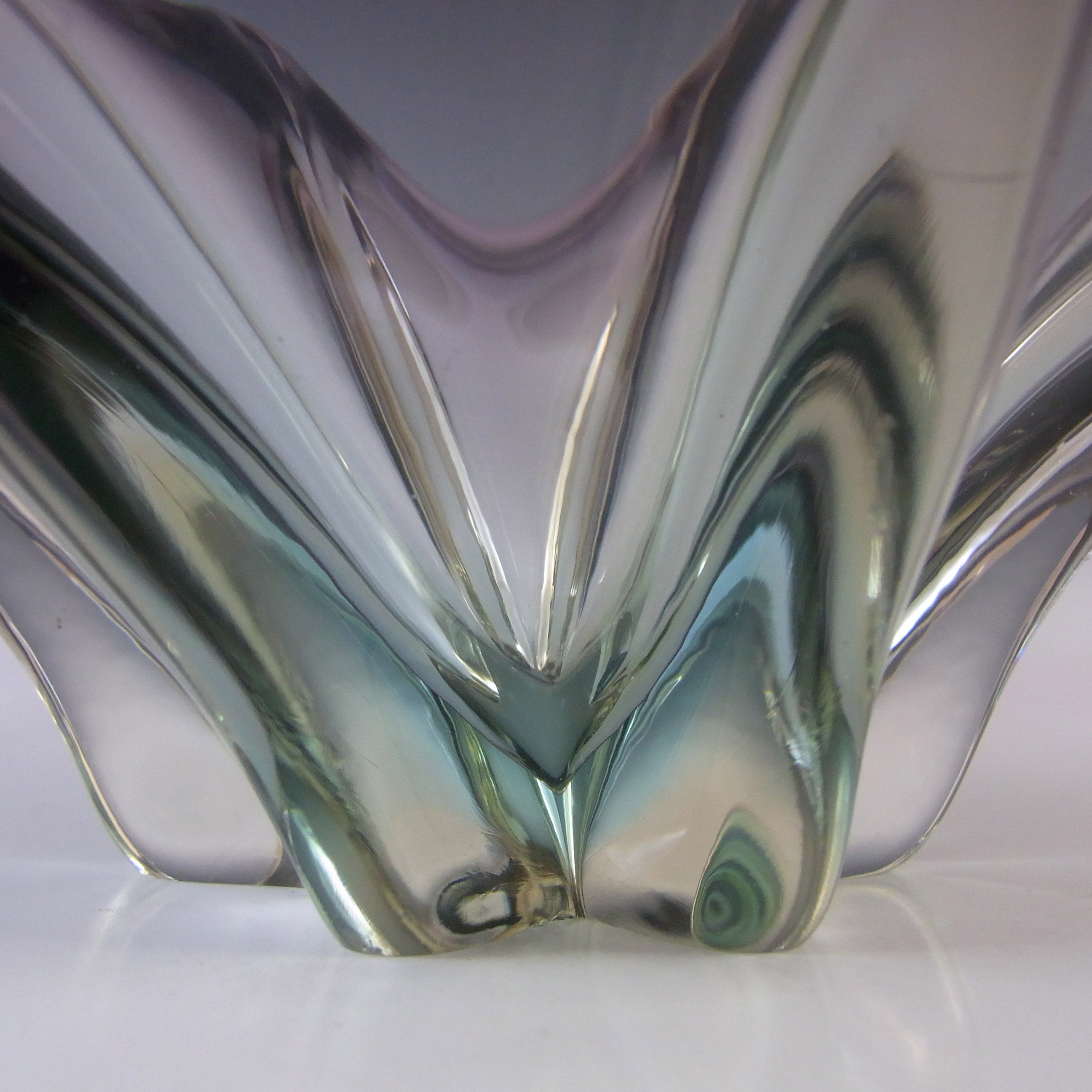 Cristallo Venezia CCC Murano Purple & Blue Sommerso Glass Bowl - Click Image to Close