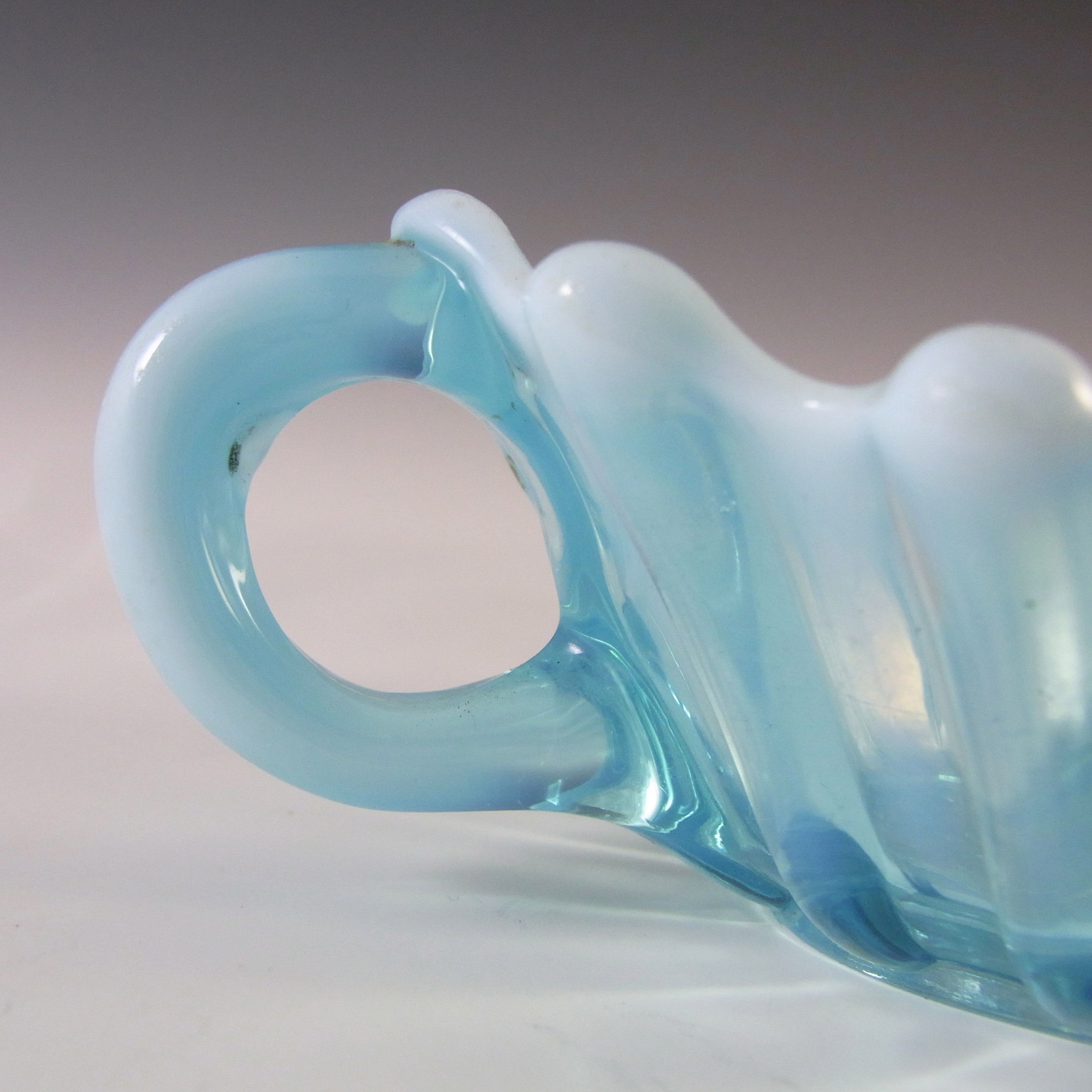 (image for) Davidson Antique Blue Pearline Glass 'Brideshead' Bowl - Click Image to Close