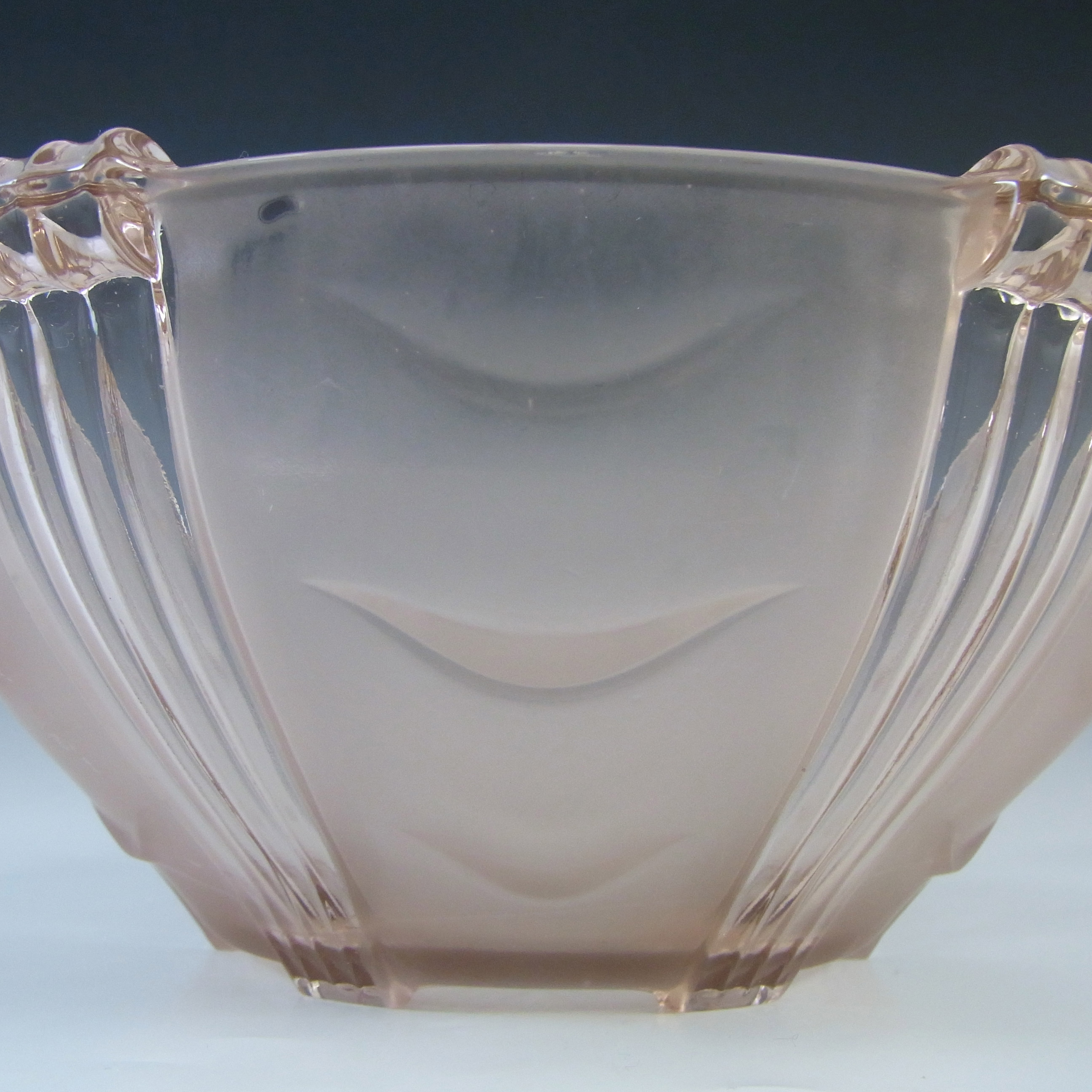 Stölzle #19677 Czech Art Deco 1930's Pink Glass Bowl - Click Image to Close