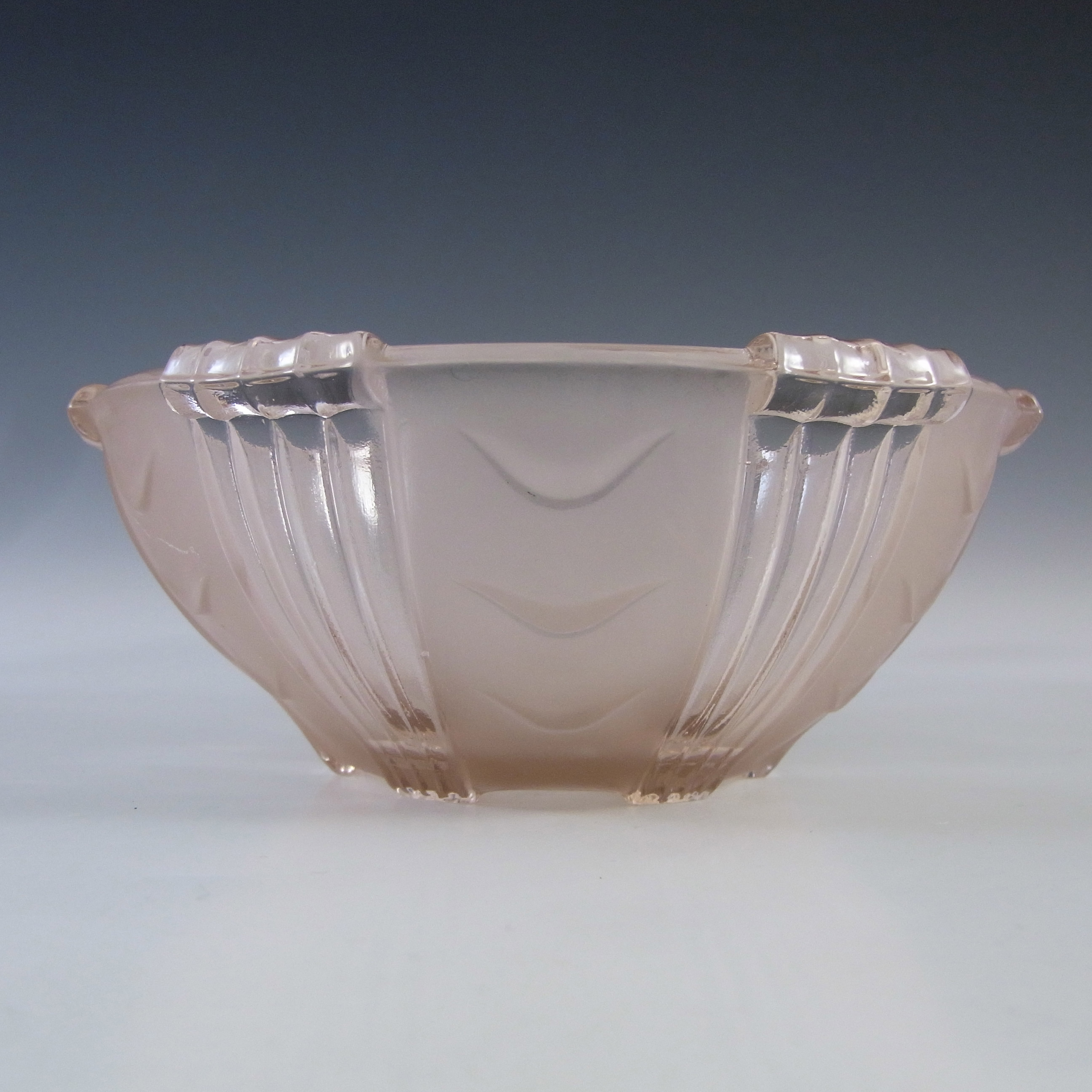 Stölzle Set of 4 Czech Art Deco Pink Glass Bowls #19677 - Click Image to Close