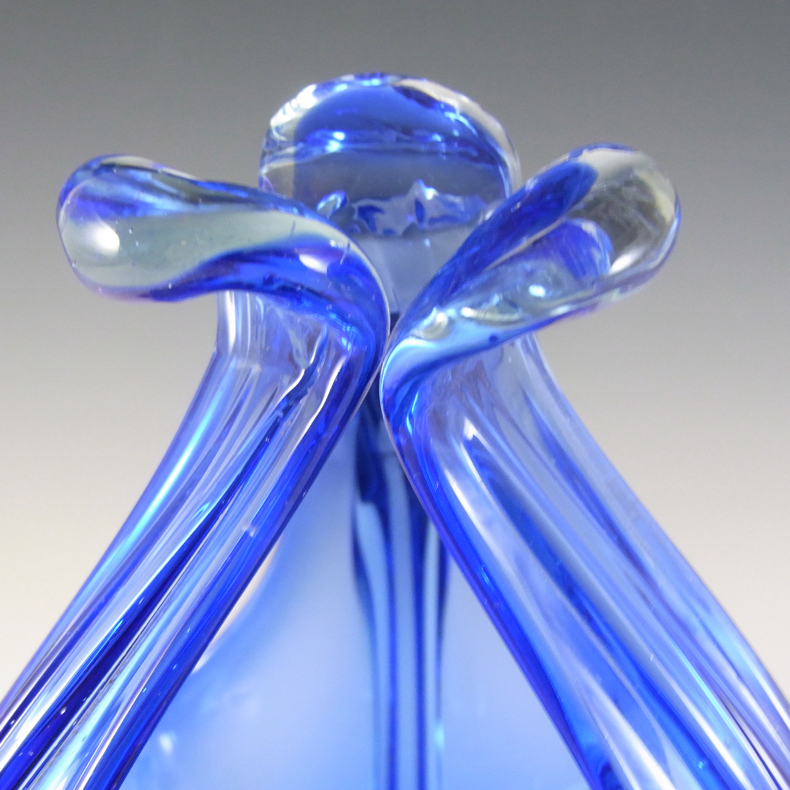 Cristallo Venezia CCC Murano Blue Sommerso Glass Bowl - Click Image to Close
