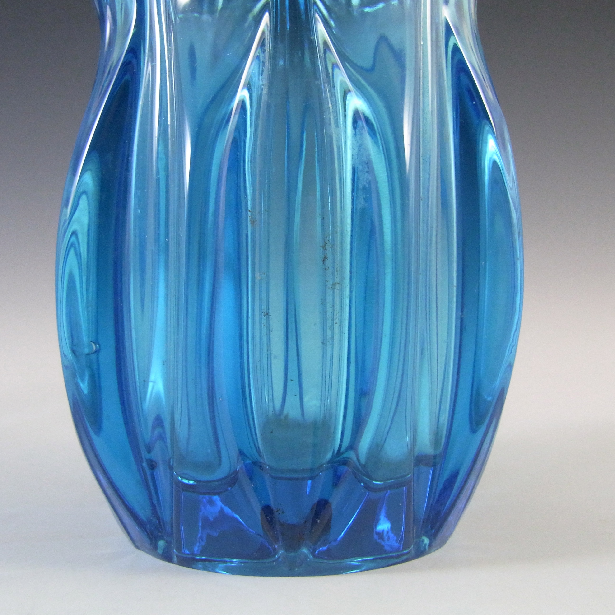 (image for) Rosice Sklo Union Blue Glass Vase by Jan Schmid #1032 - Click Image to Close