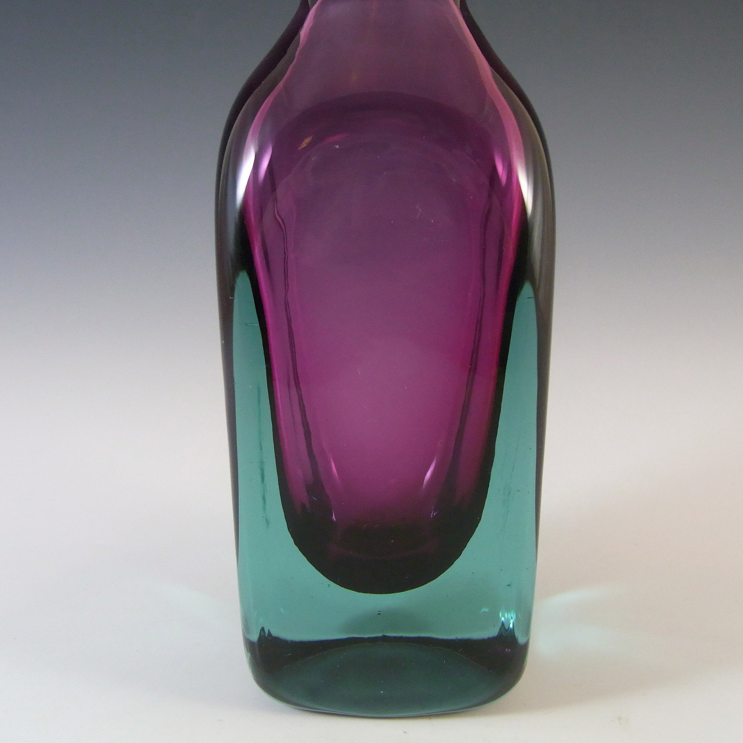 (image for) Seguso Vetri d'Arte Murano Sommerso Glass Bottle Vase by Mario Pinzoni - Click Image to Close