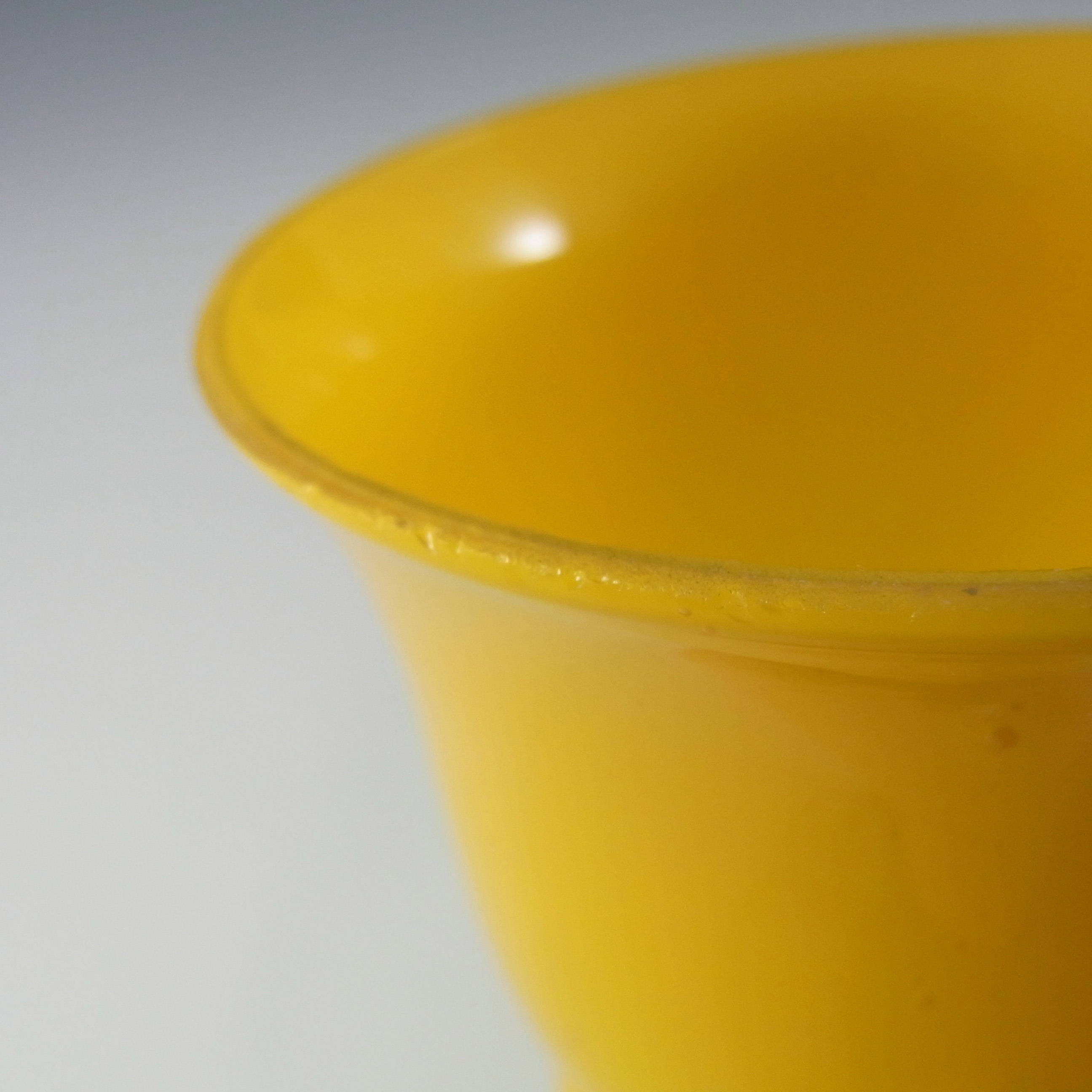 Czech / Bohemian Art Deco Yellow Spatter Glass Vase - Click Image to Close