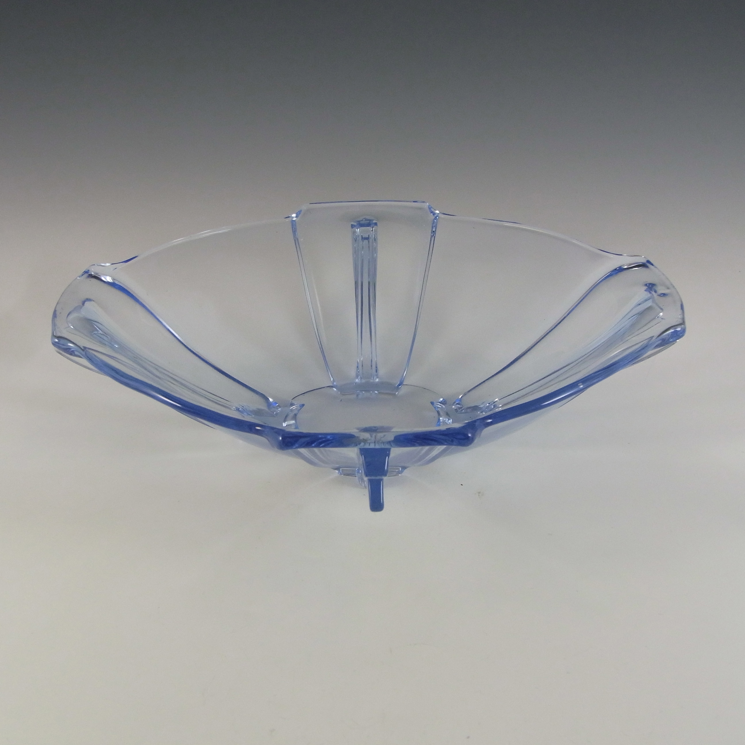 (image for) Stölzle Czech Art Deco 1930's Blue Glass Bowl #19280 - Click Image to Close