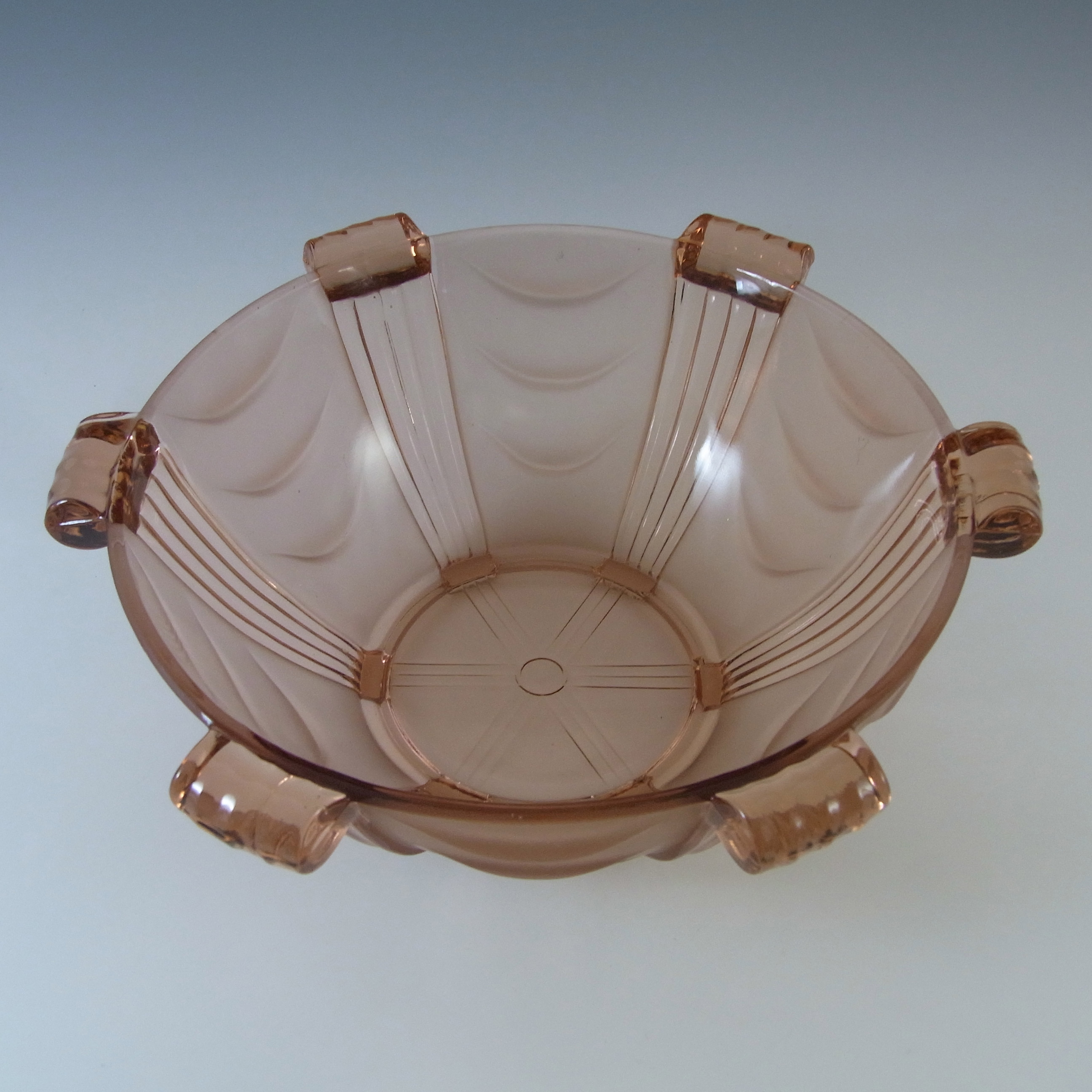 (image for) Stölzle #19677 Czech Art Deco 1930's Pink Glass Bowl - Click Image to Close