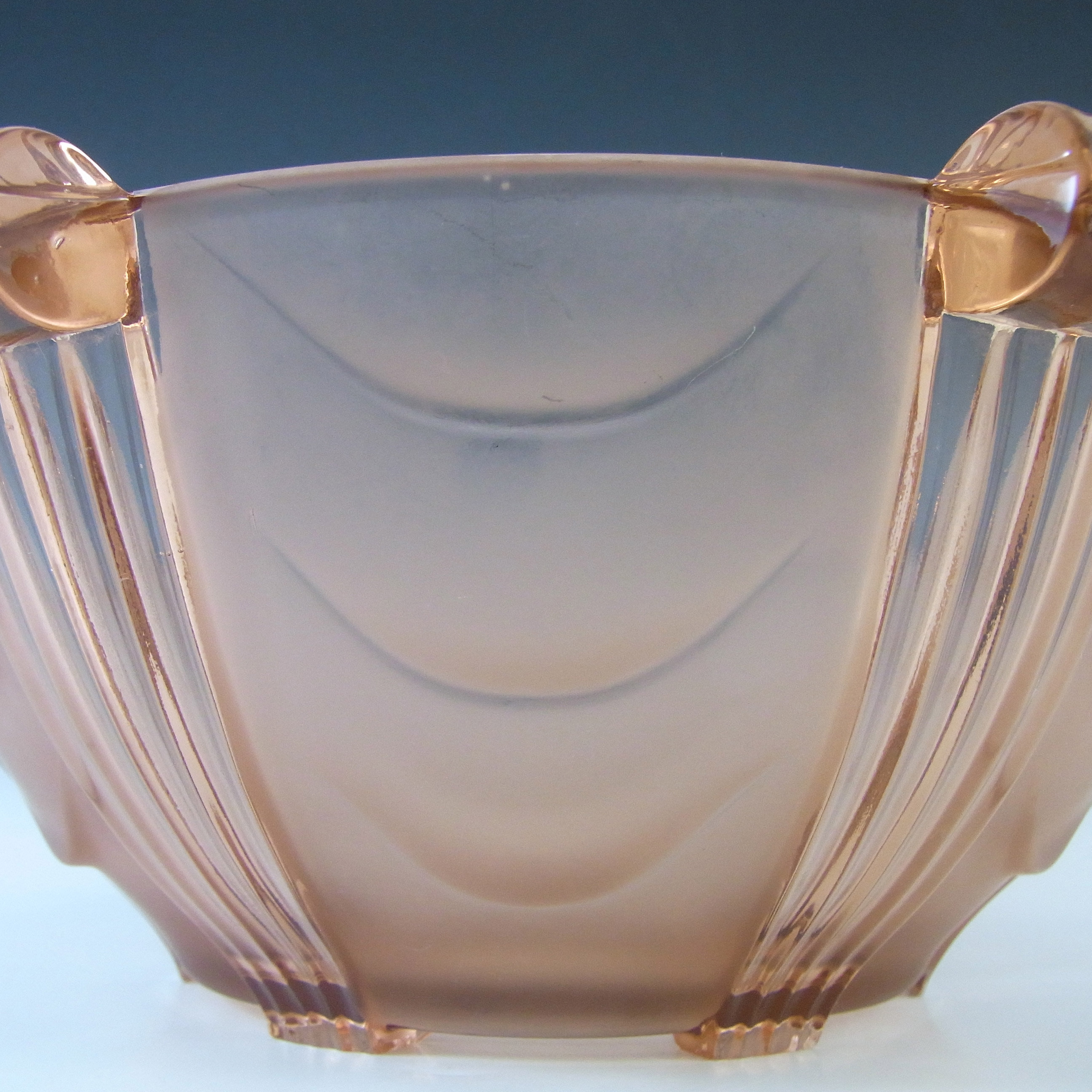 (image for) Stölzle #19677 Czech Art Deco 1930's Pink Glass Bowl - Click Image to Close