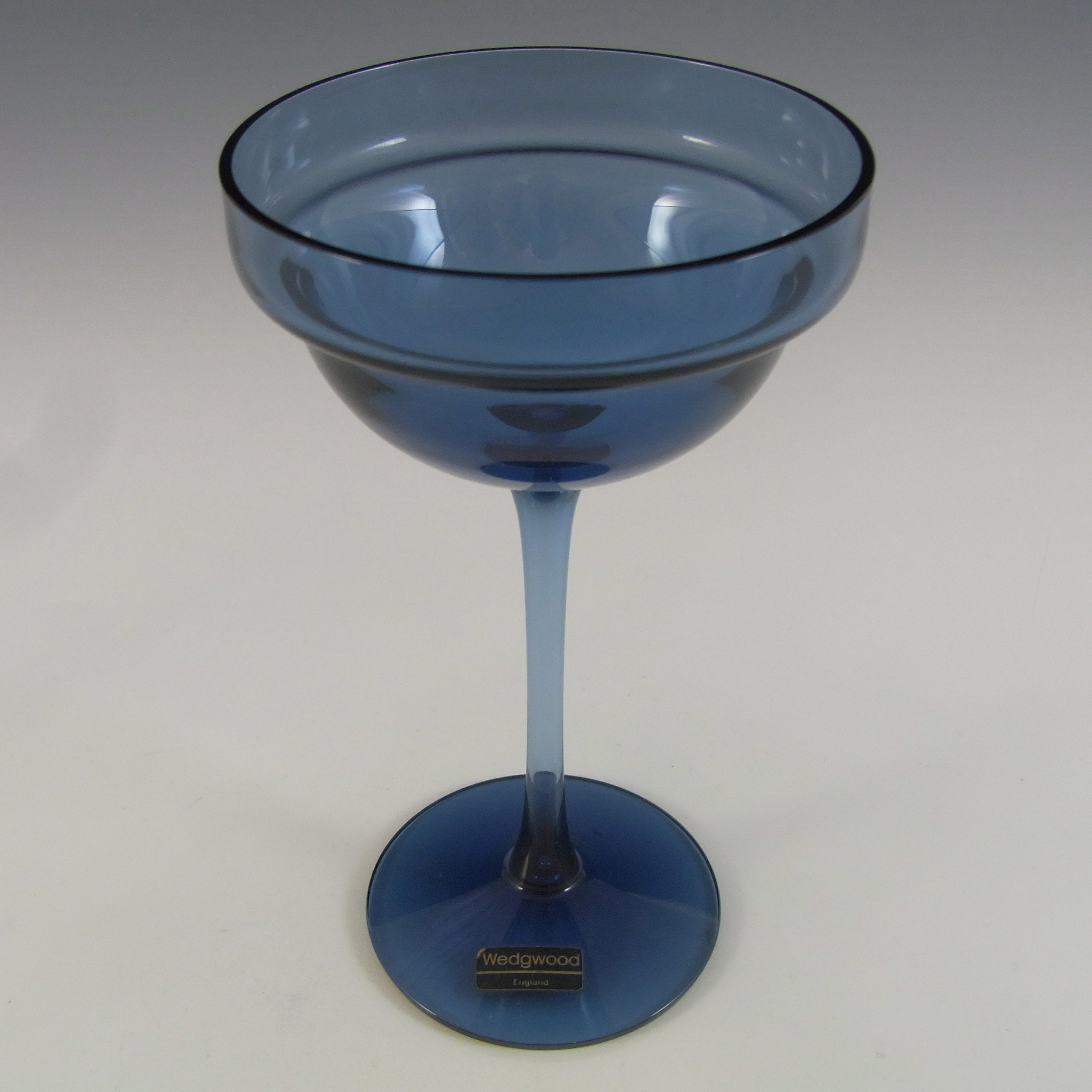 (image for) Wedgwood/Stennett-Willson Blue Glass Cromer Candlestick RSW16/2 - Click Image to Close