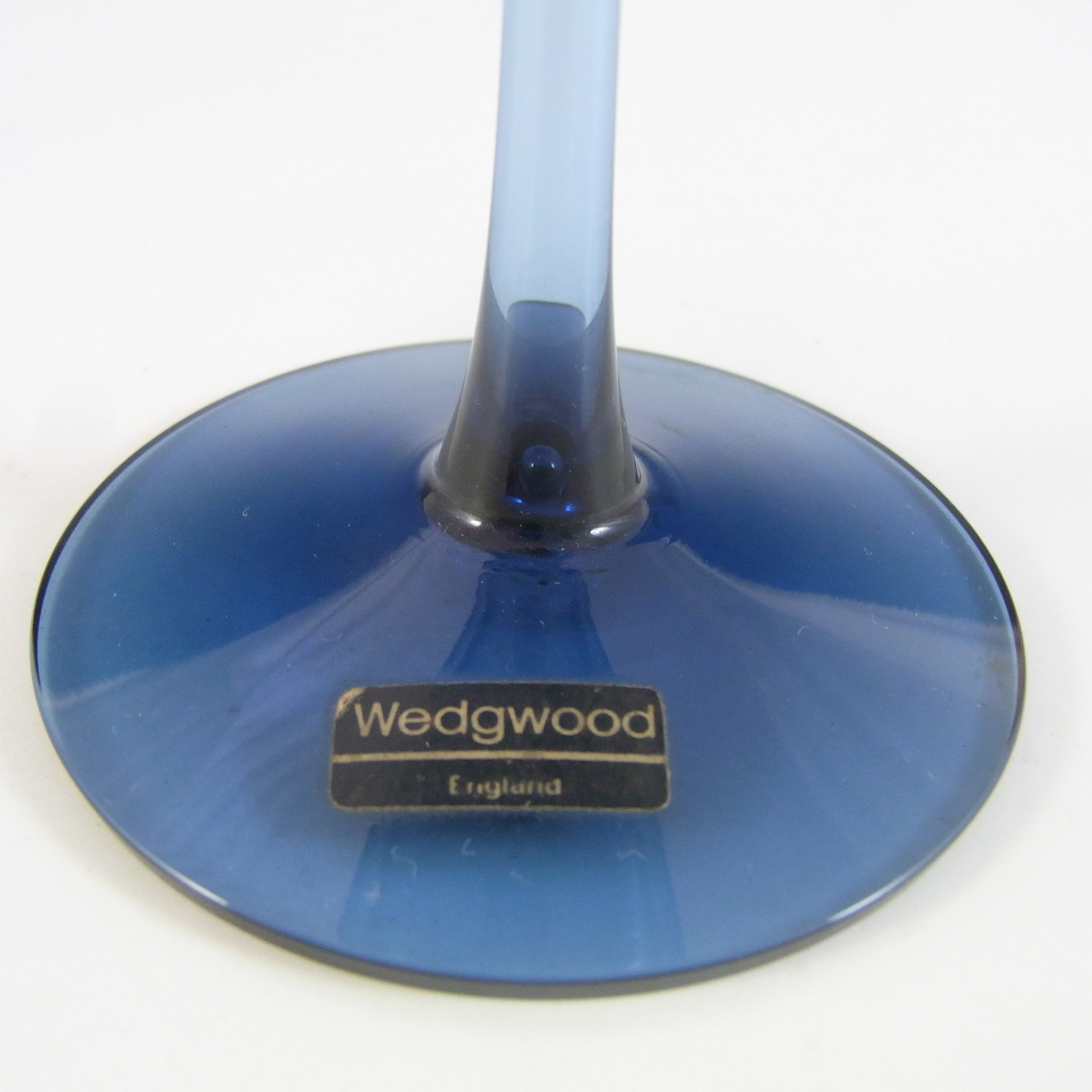 (image for) Wedgwood/Stennett-Willson Blue Glass Cromer Candlestick RSW16/2 - Click Image to Close