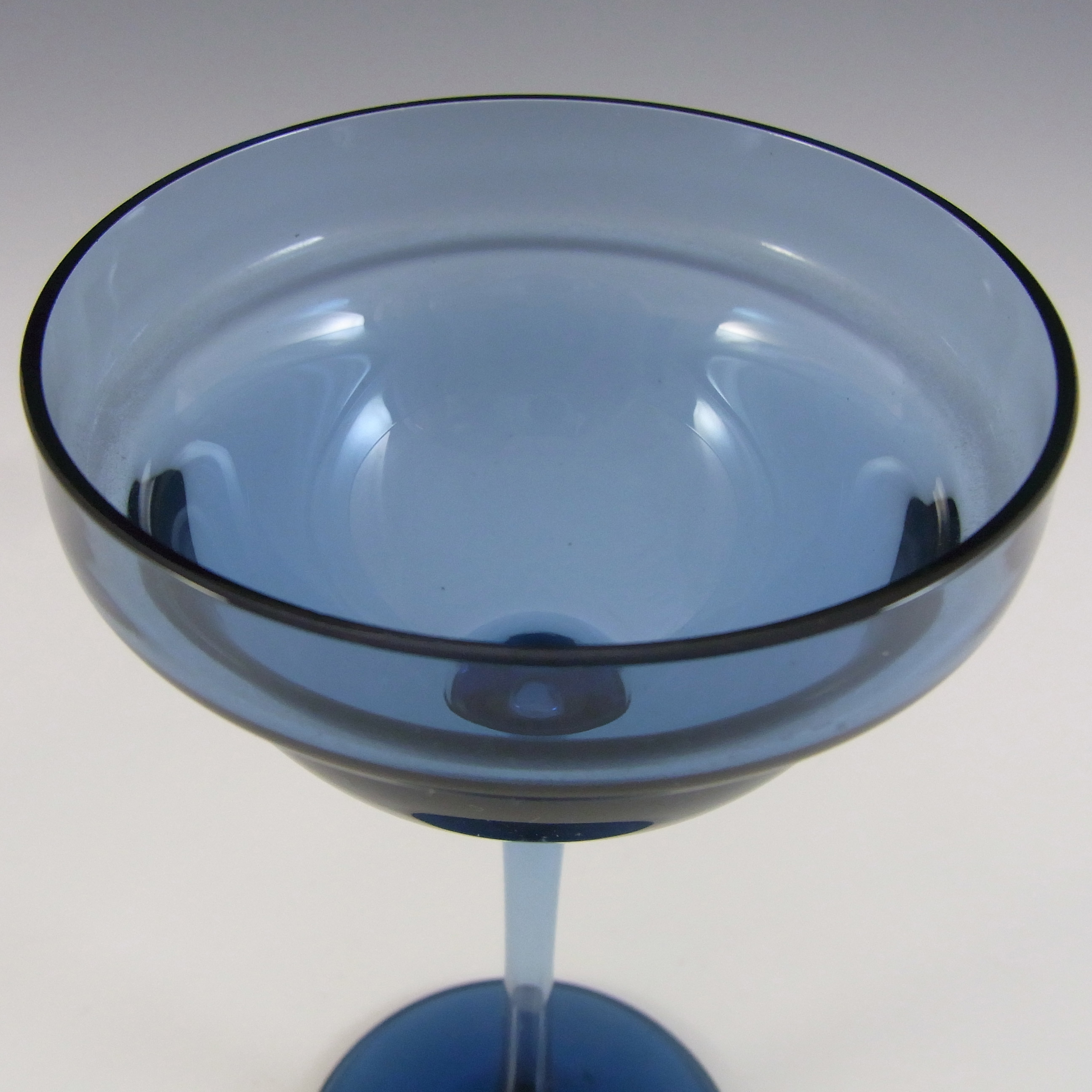 Wedgwood/Stennett-Willson Blue Glass Cromer Candlestick RSW16/2 - Click Image to Close