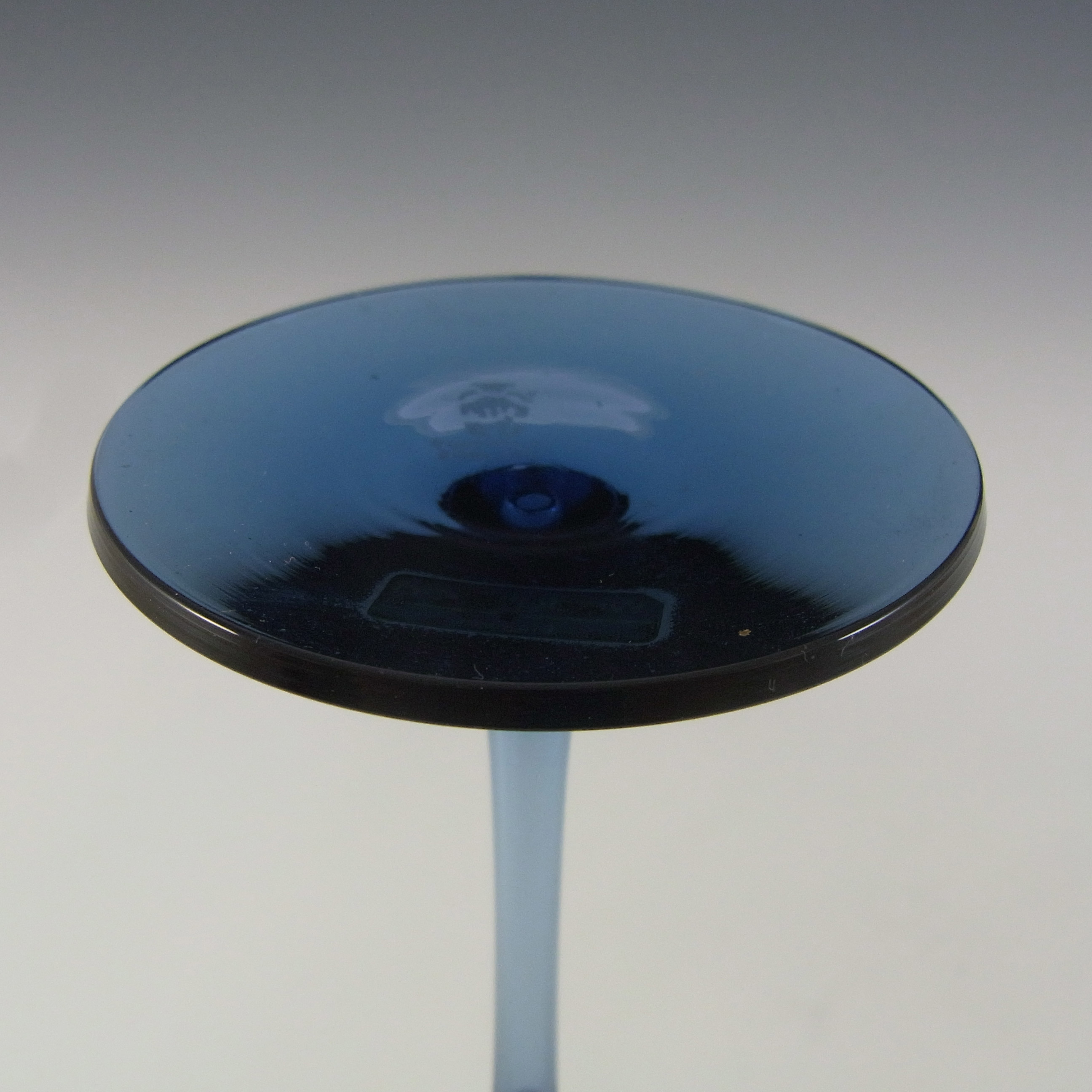 Wedgwood/Stennett-Willson Blue Glass Cromer Candlestick RSW16/2 - Click Image to Close
