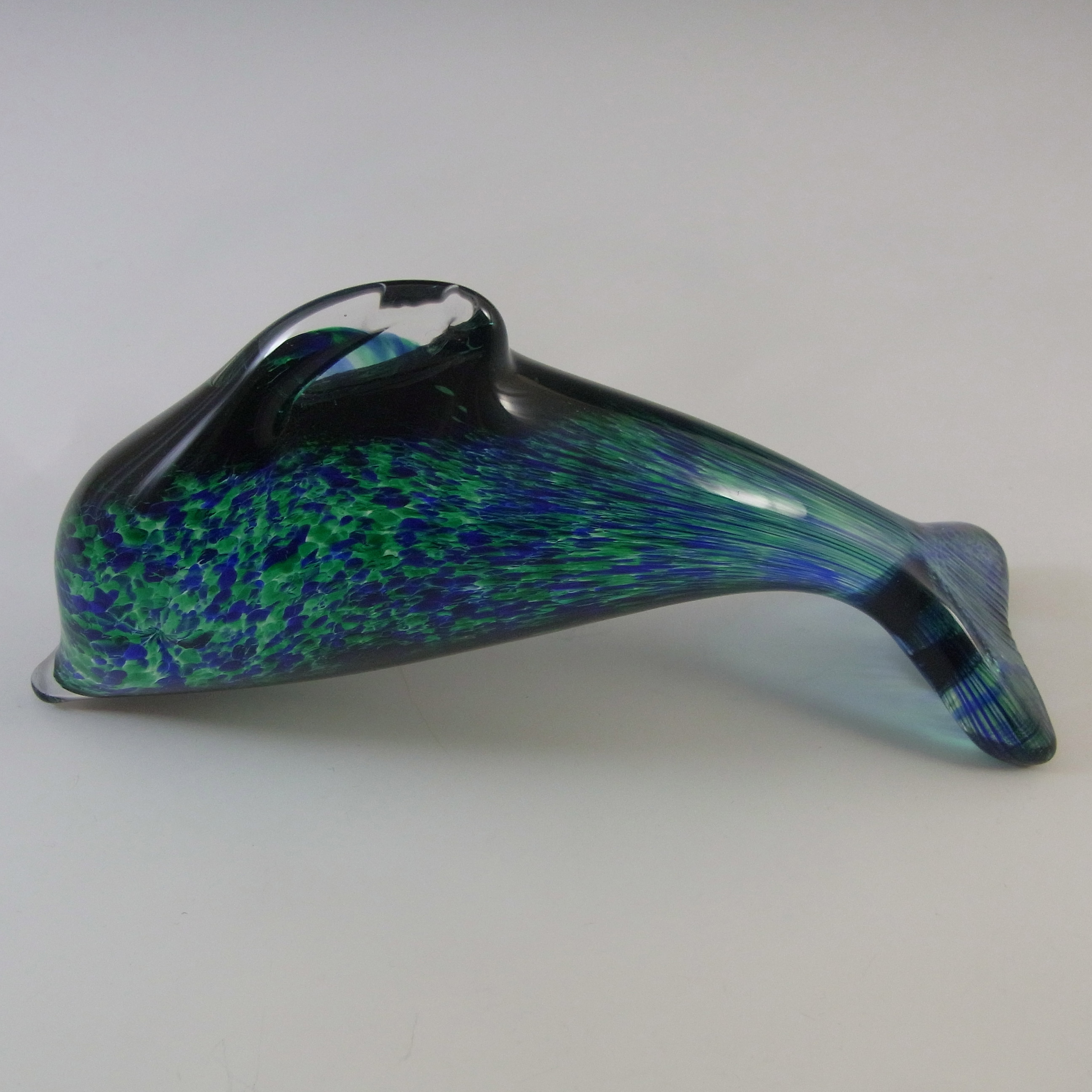 (image for) MARKED Wedgwood Speckled Glass Dolphin SG417 - Click Image to Close