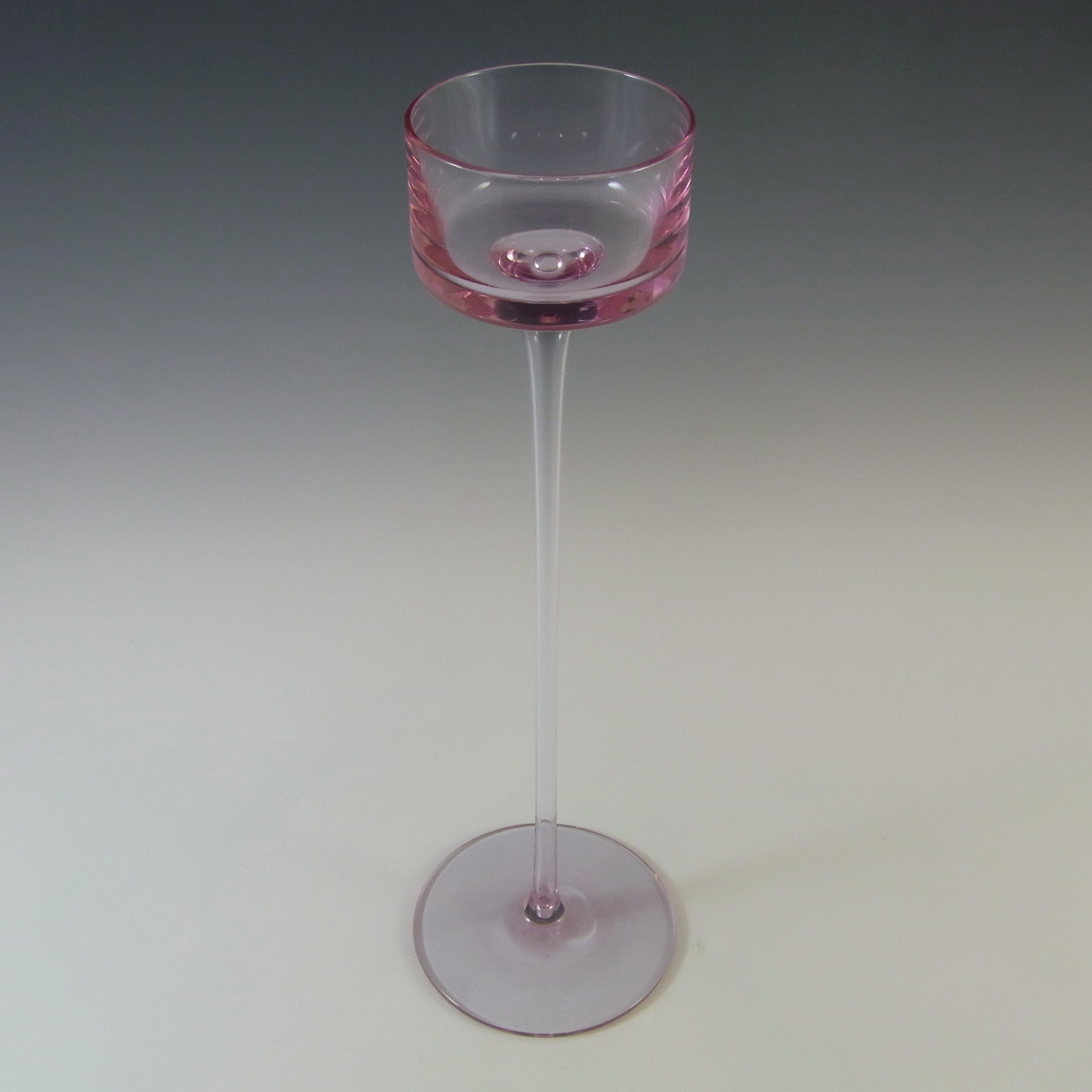 Wedgwood Vintage Brancaster Pink Glass 11" Candlestick RSW15/3 - Click Image to Close