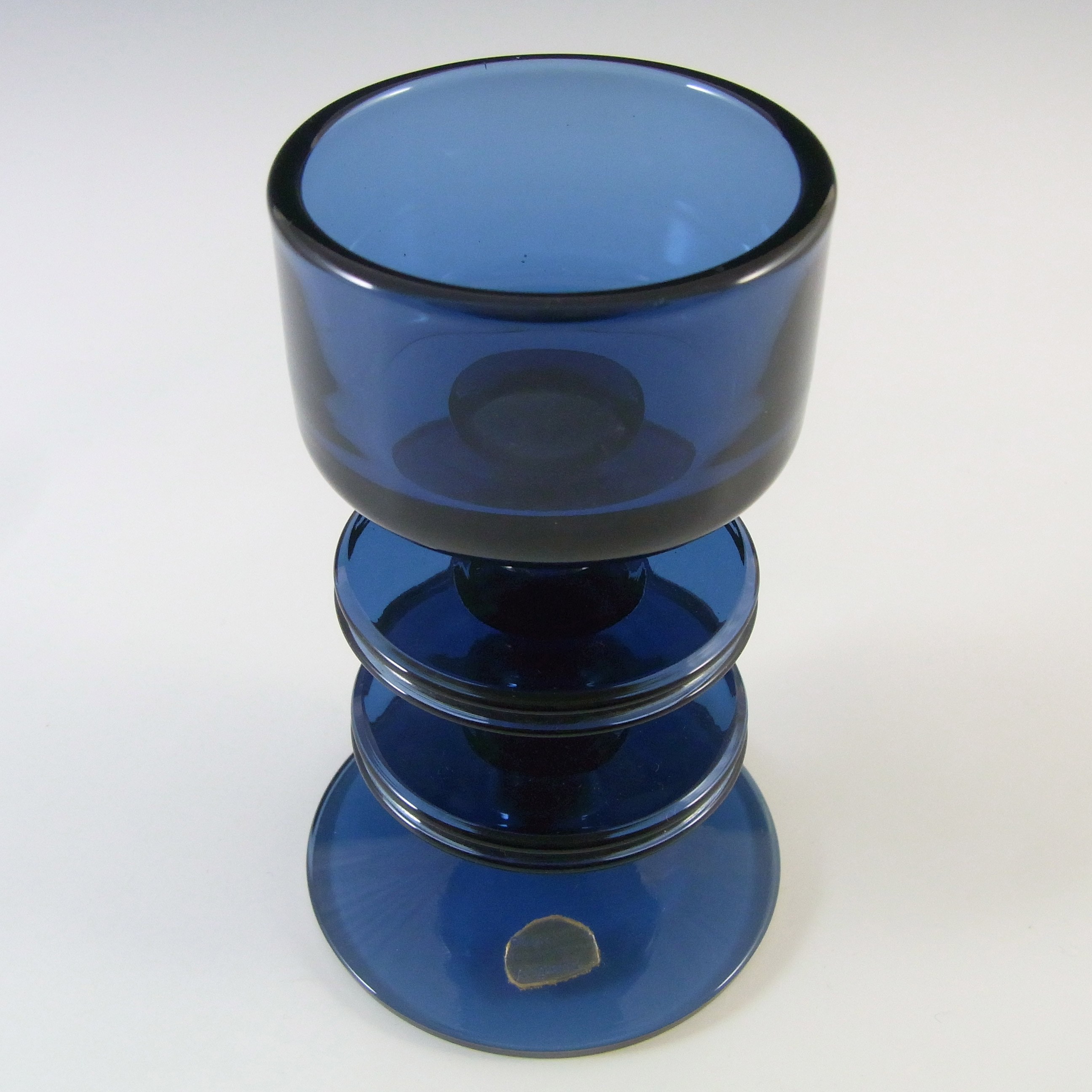 MARKED Wedgwood Sapphire Glass Sheringham Candlestick RSW13/2 - Click Image to Close