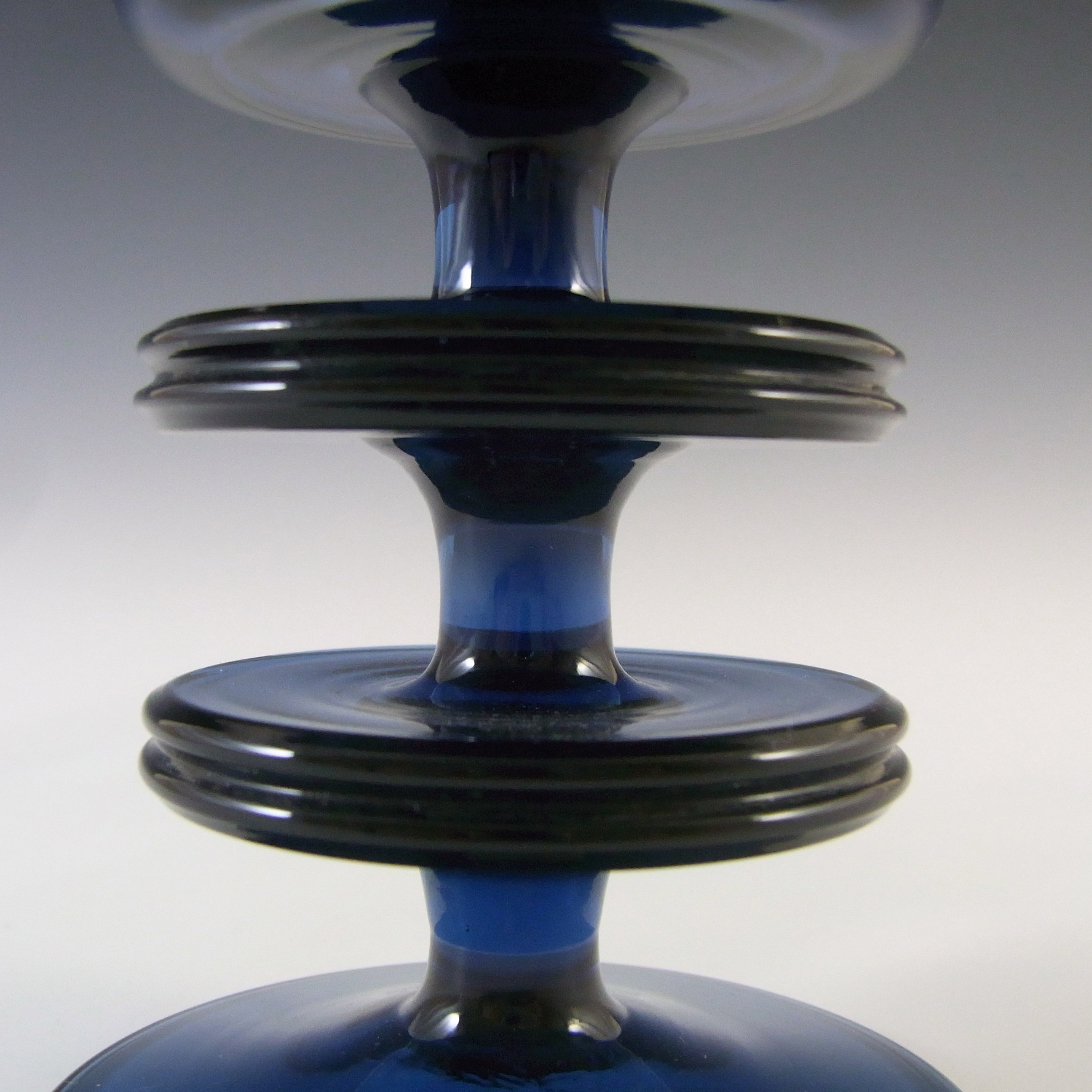 (image for) MARKED Wedgwood Sapphire Glass Sheringham Candlestick RSW13/2 - Click Image to Close