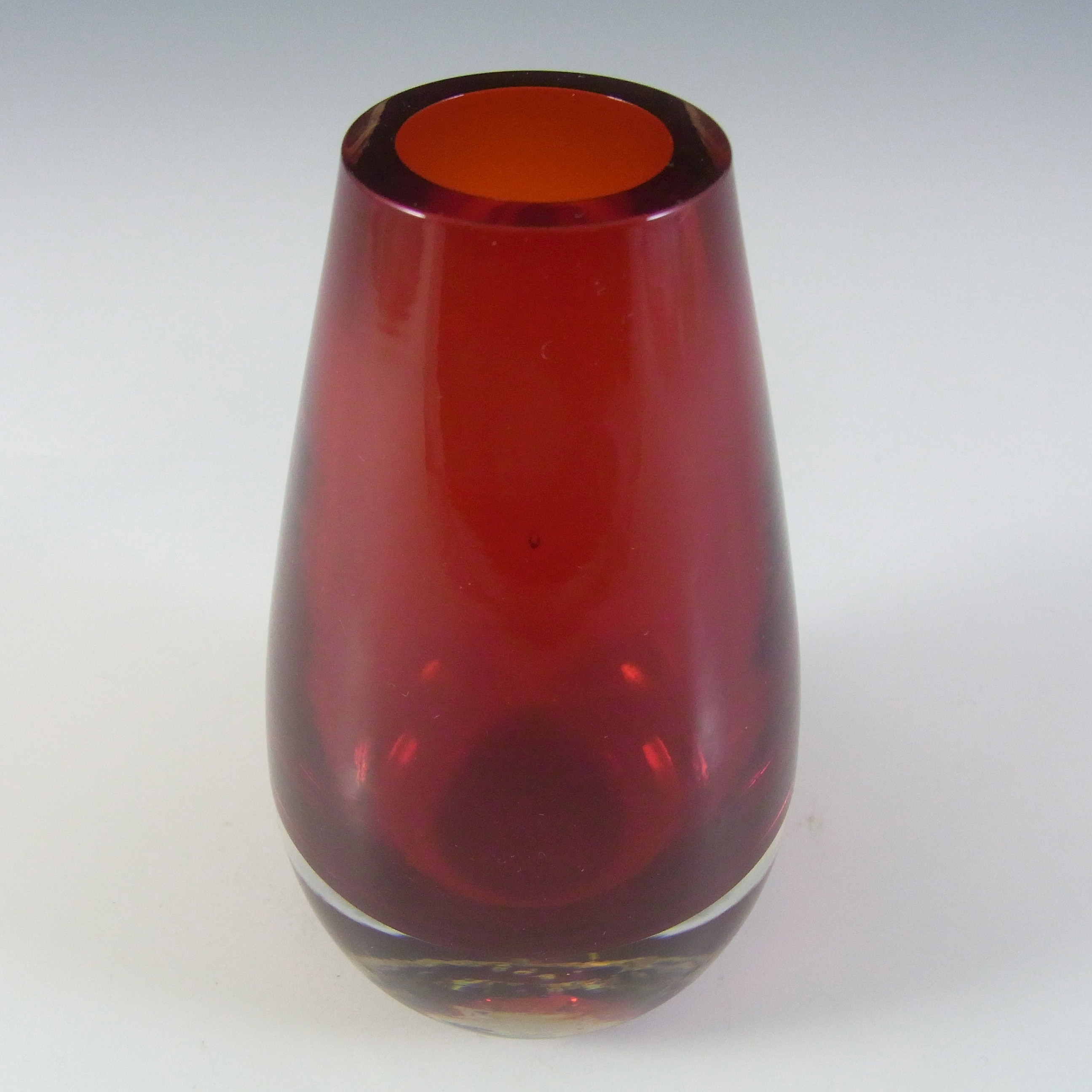 (image for) Whitefriars #9647 Ruby Red Glass Tapering Vase - Click Image to Close