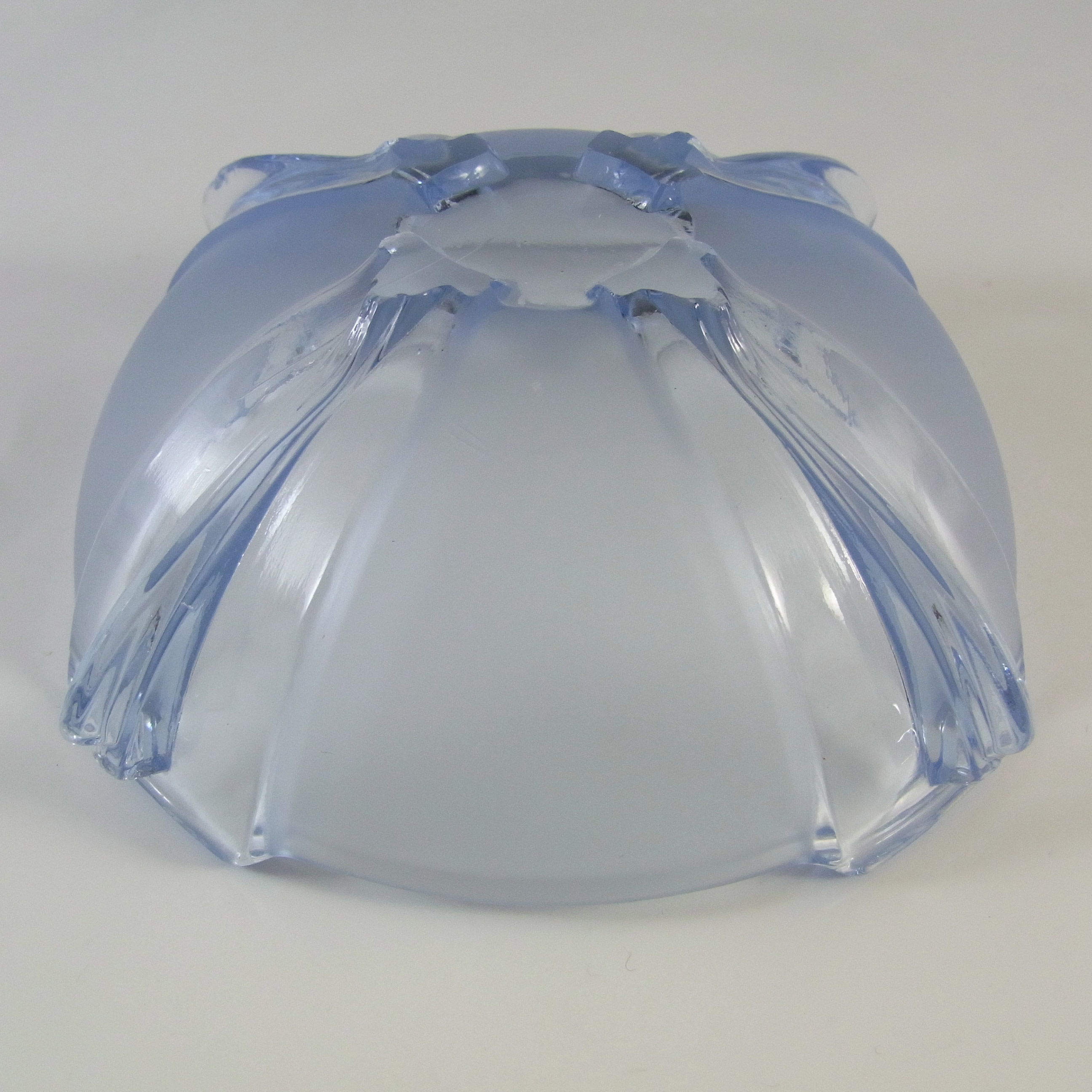 (image for) Stölzle #19250 Vintage Czech Art Deco Blue Glass Bowl - Click Image to Close