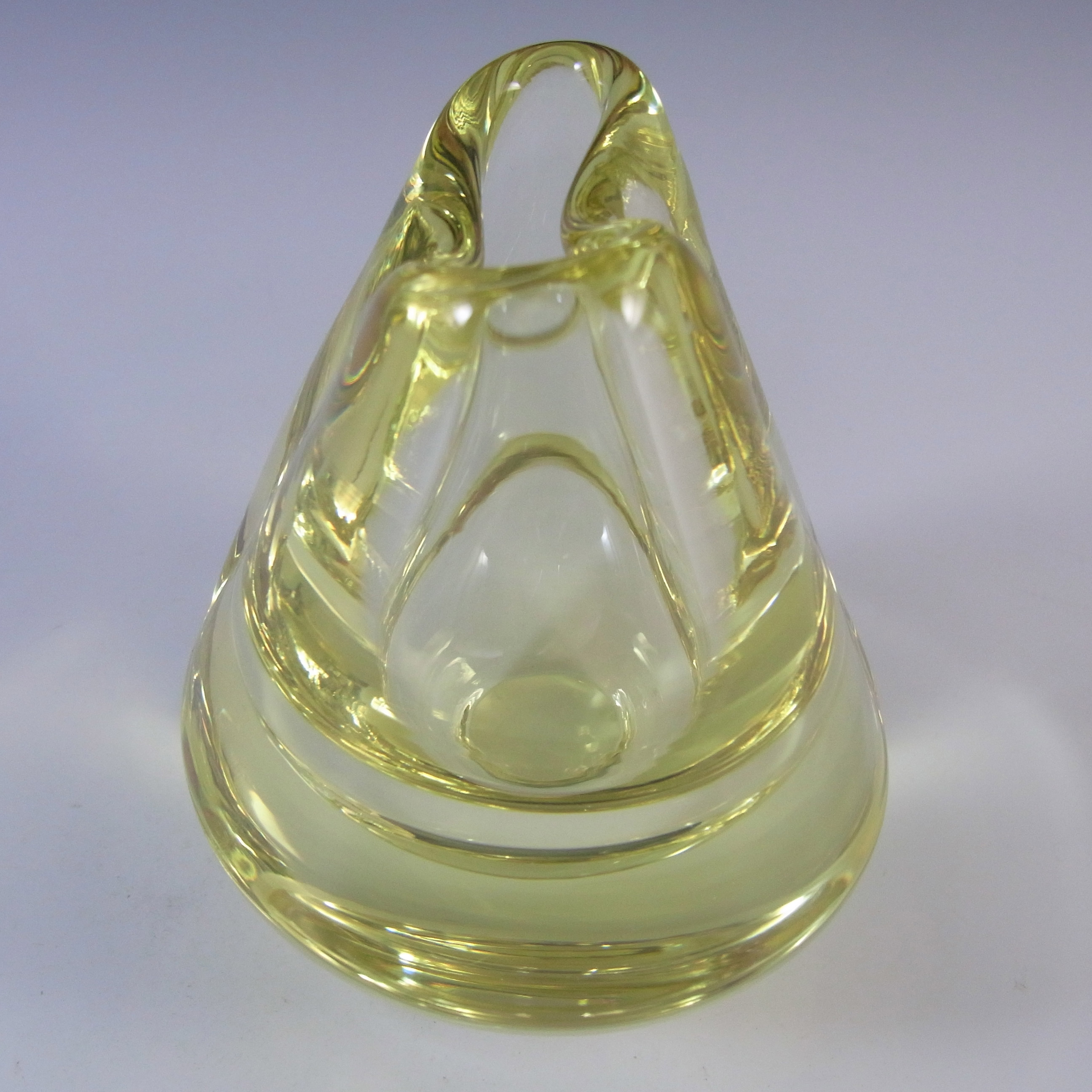 Zelezny Brod Czech Yellow Glass Vase - Miloslav Klinger - Click Image to Close