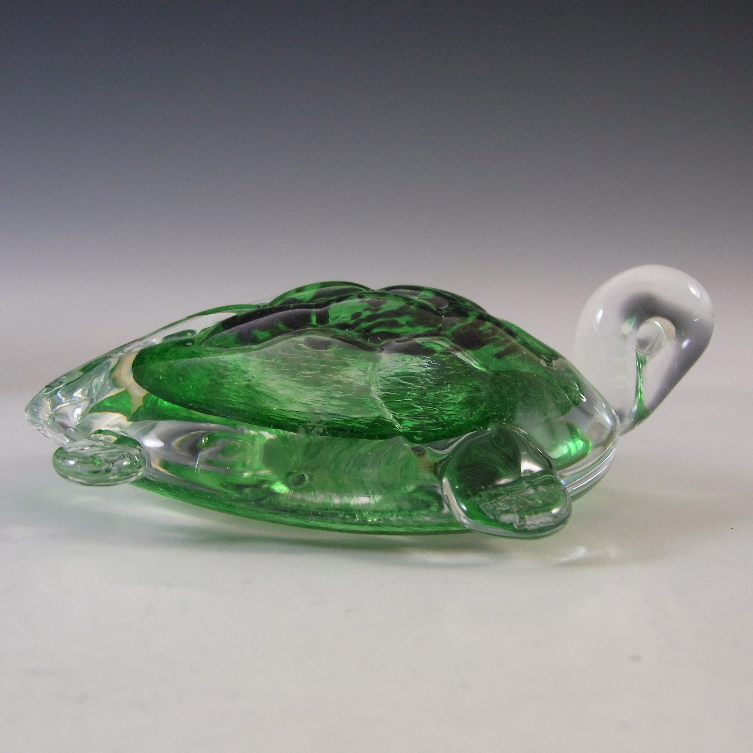 (image for) BOXED Caithness Crystal Green Glass Tortoise Paperweight - Click Image to Close