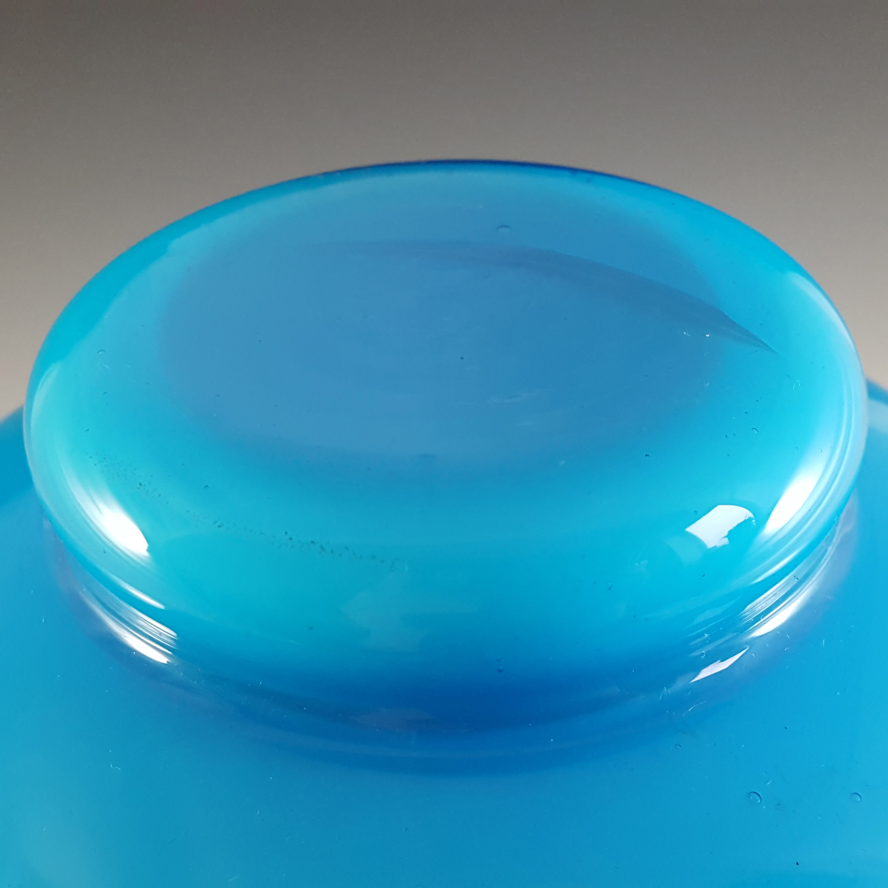 (image for) Empoli Italian Scandinavian Style Blue Cased Glass Vase - Click Image to Close