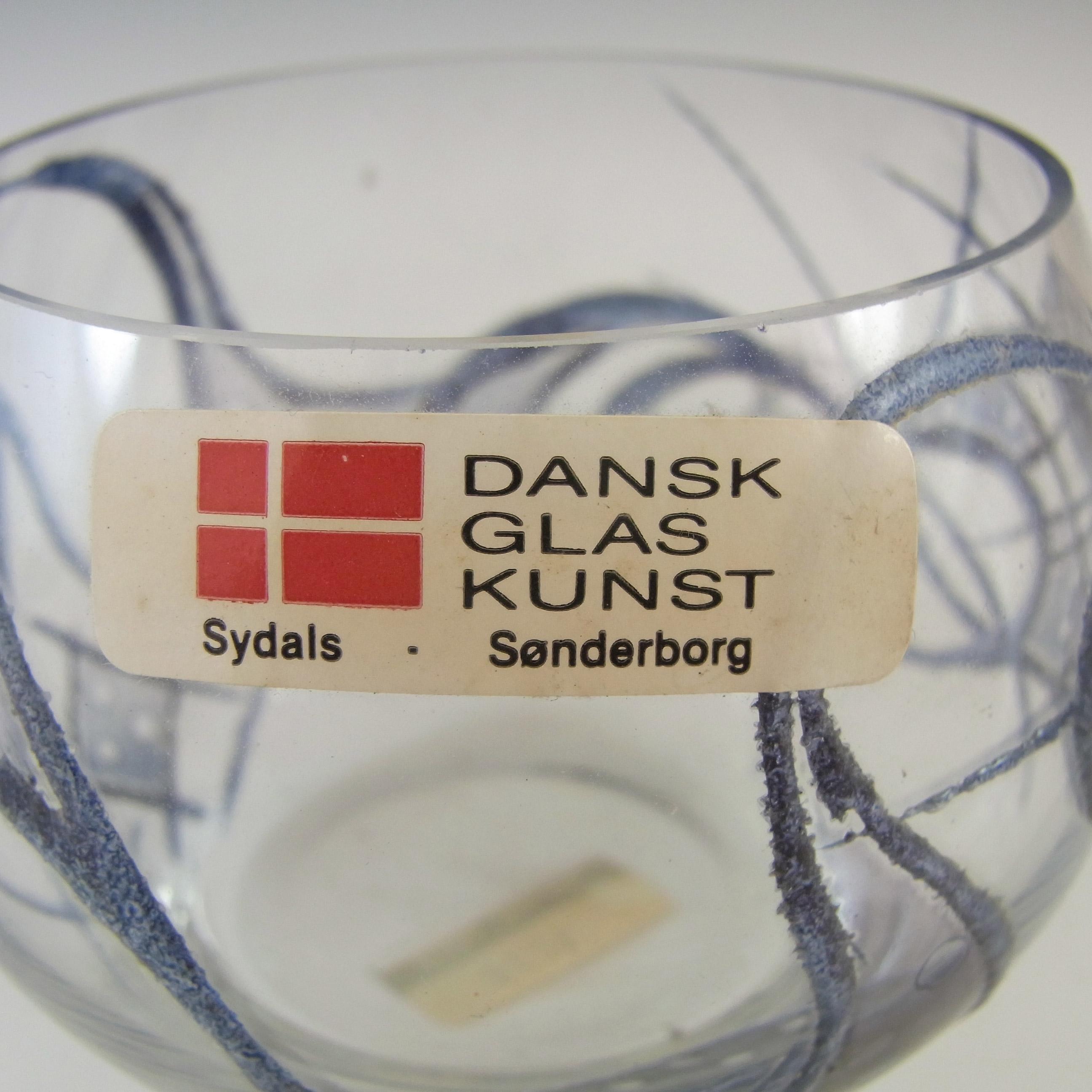(image for) LABELLED Dansk Glaskunst Danish Glass Candle Votive / Bowl - Click Image to Close