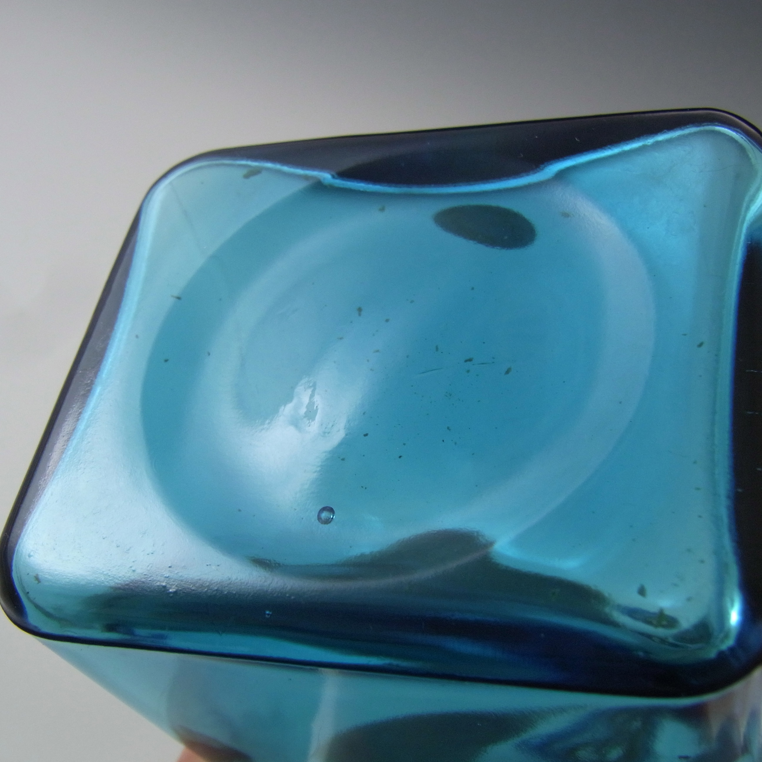 (image for) LABELLED Ekenas Vintage Swedish Blue Retro Glass Bottle - Click Image to Close