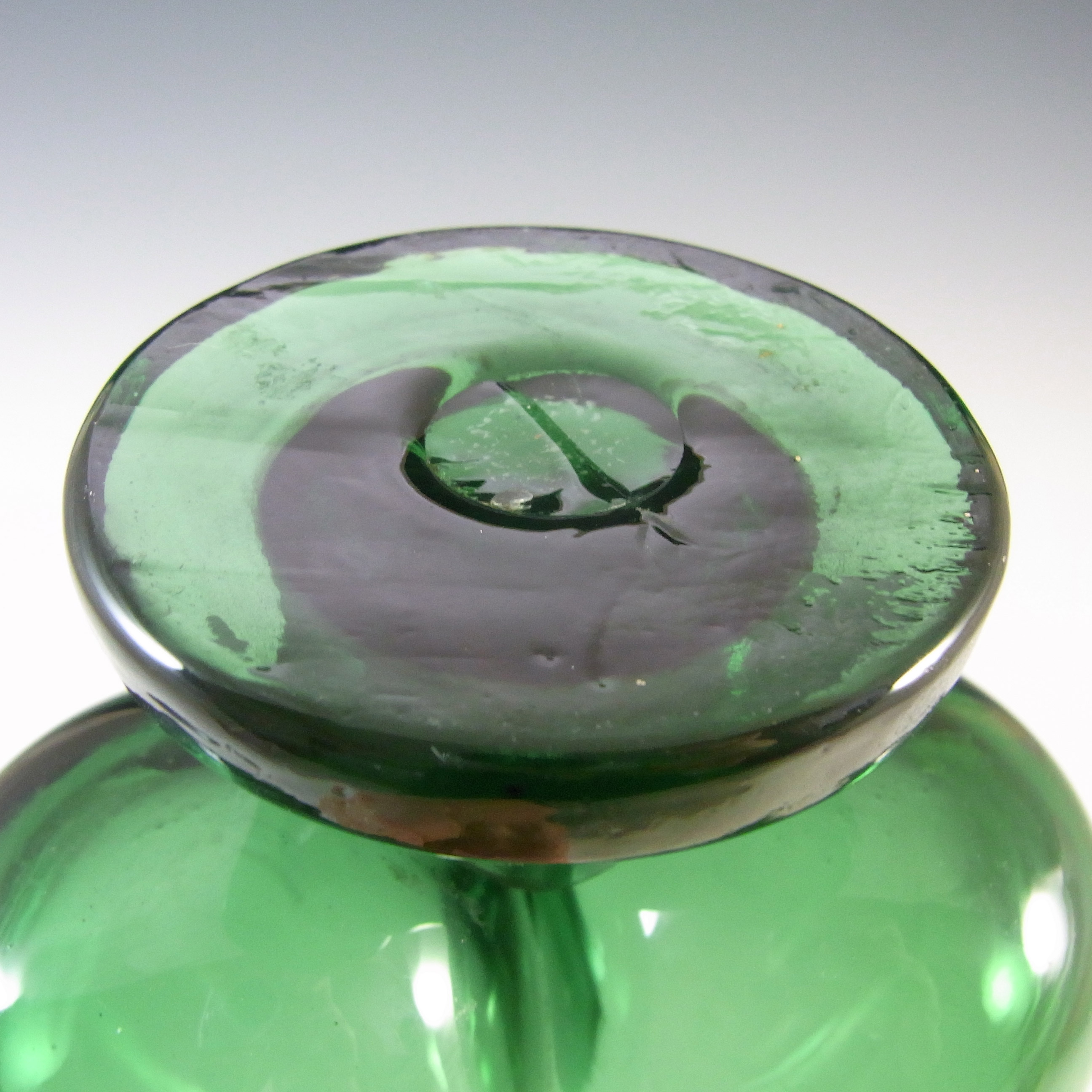 (image for) Empoli Verde Italian Green Glass Vase / Vinegar & Oil Dispenser - Click Image to Close