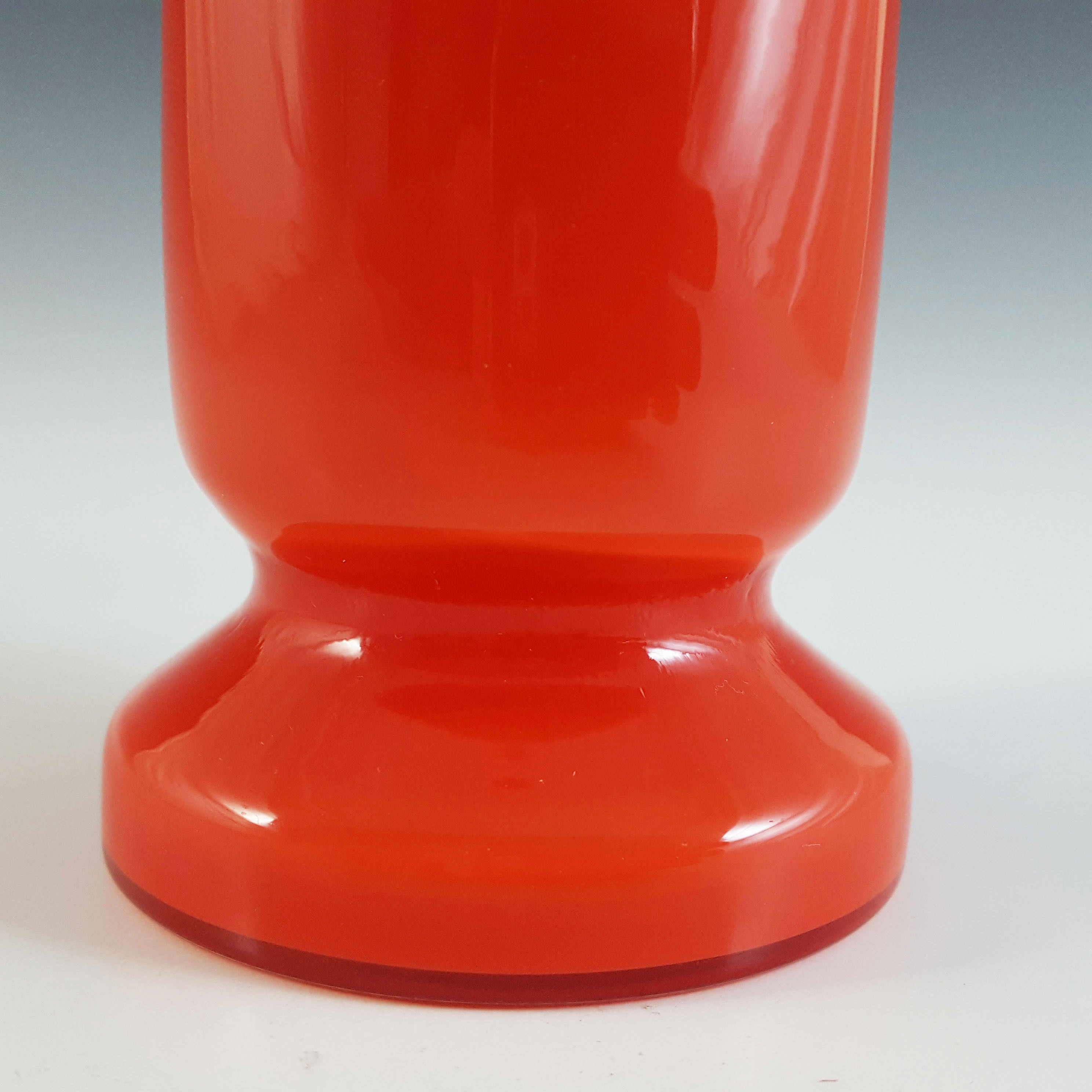 (image for) Empoli Italian Scandinavian Style Orange Cased Glass Vase - Click Image to Close