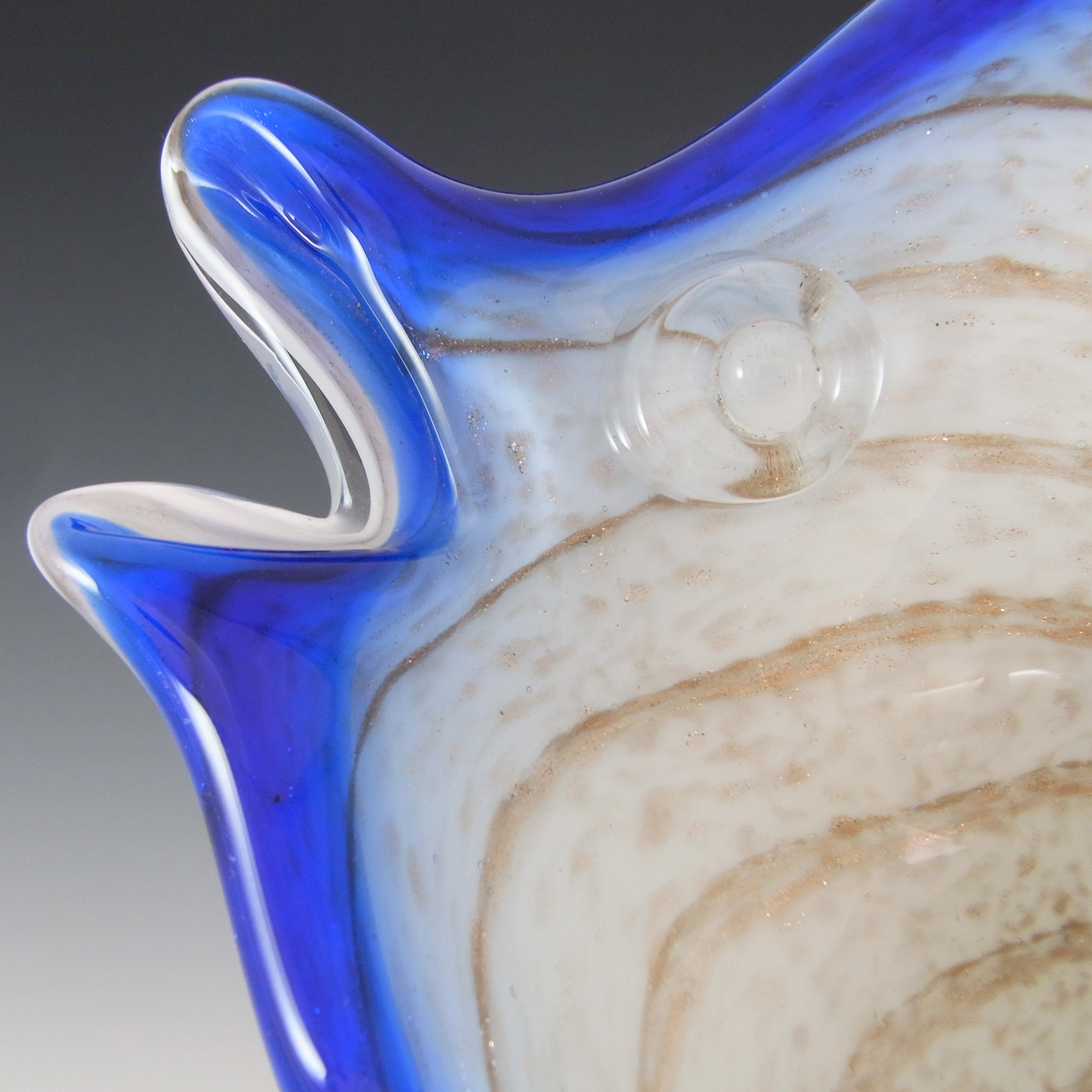 (image for) Fratelli Toso Murano Copper Aventurine Glass Fish Bowl - Click Image to Close