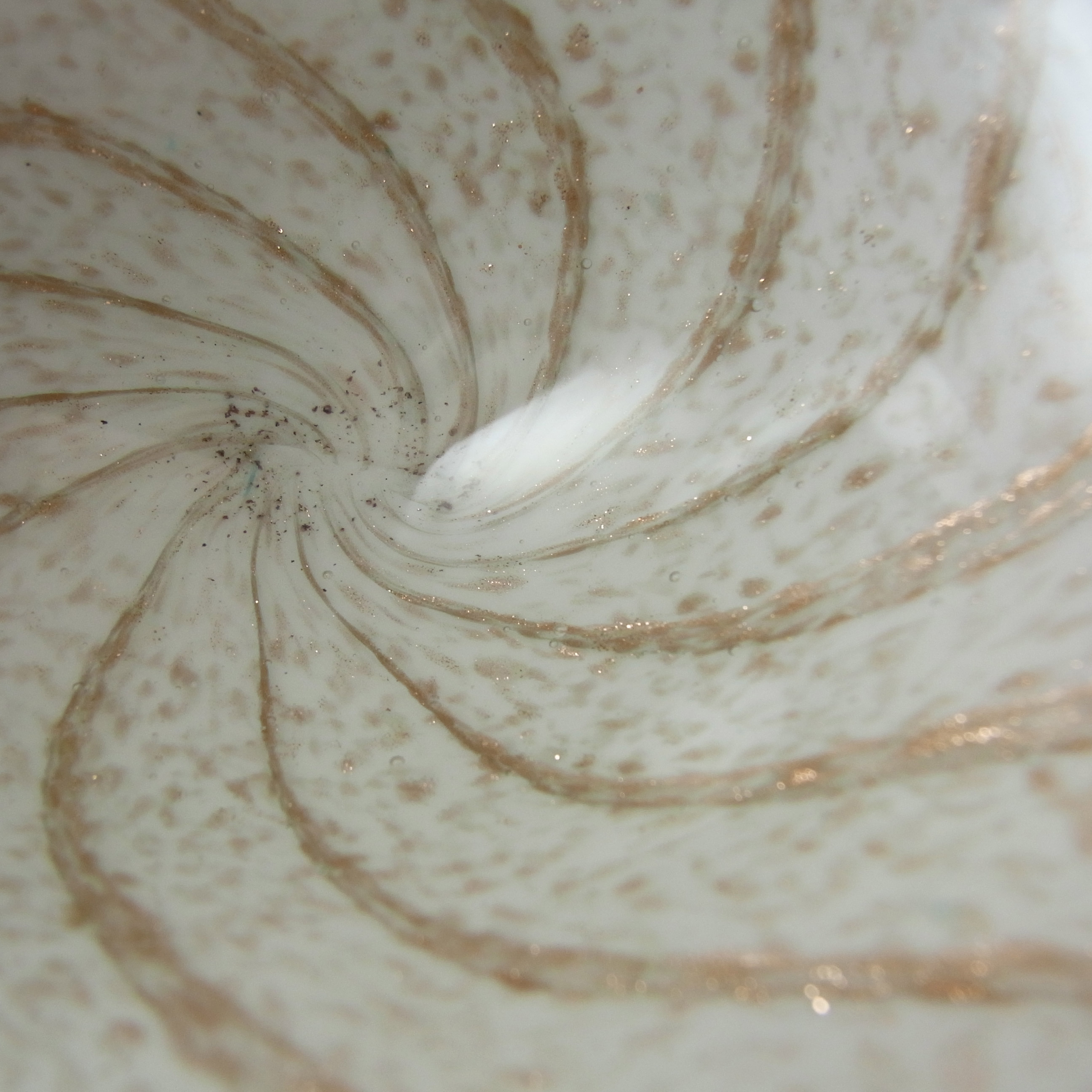 Fratelli Toso Murano Copper Aventurine Glass Fish Bowl - Click Image to Close